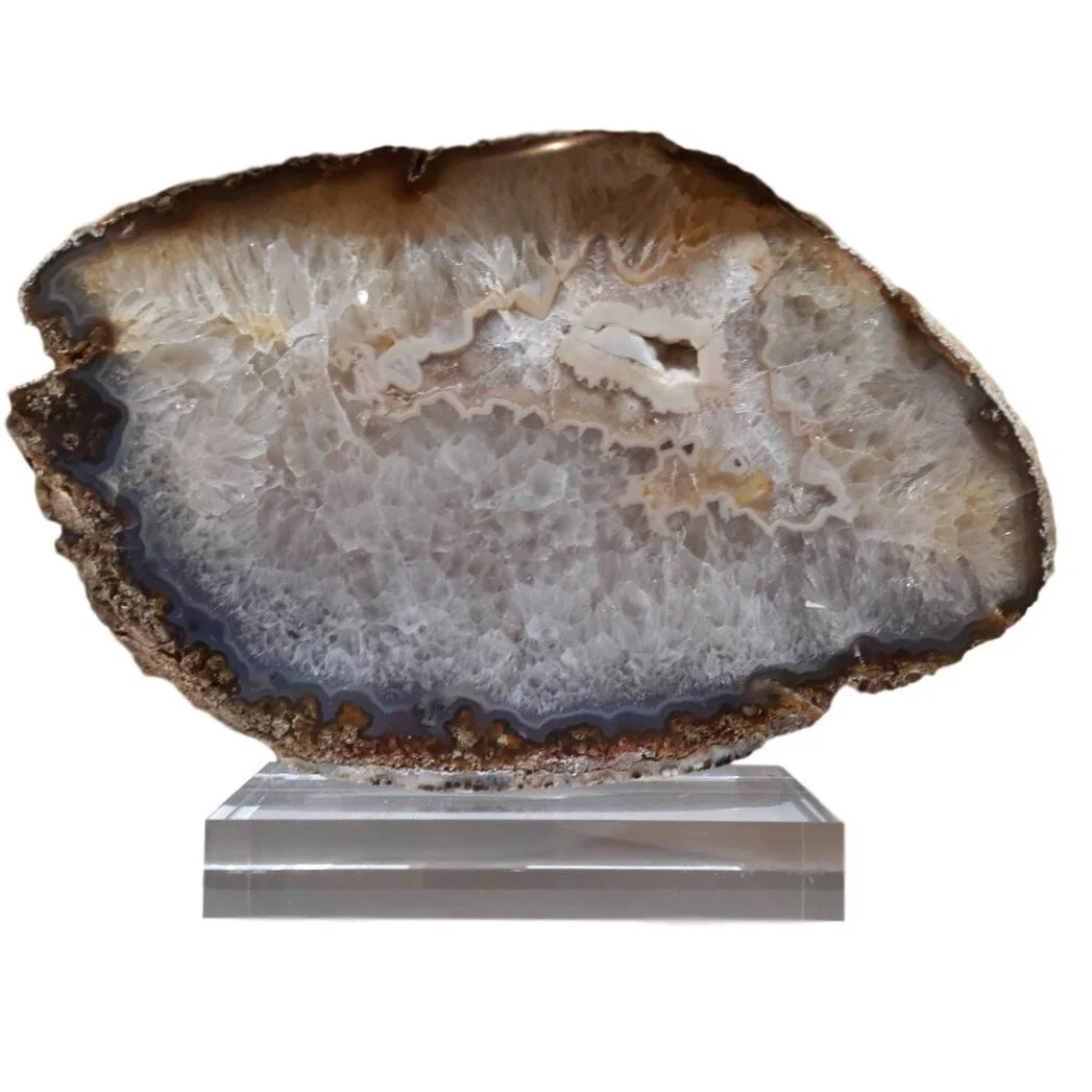 Agate Slice on Lucite Base
