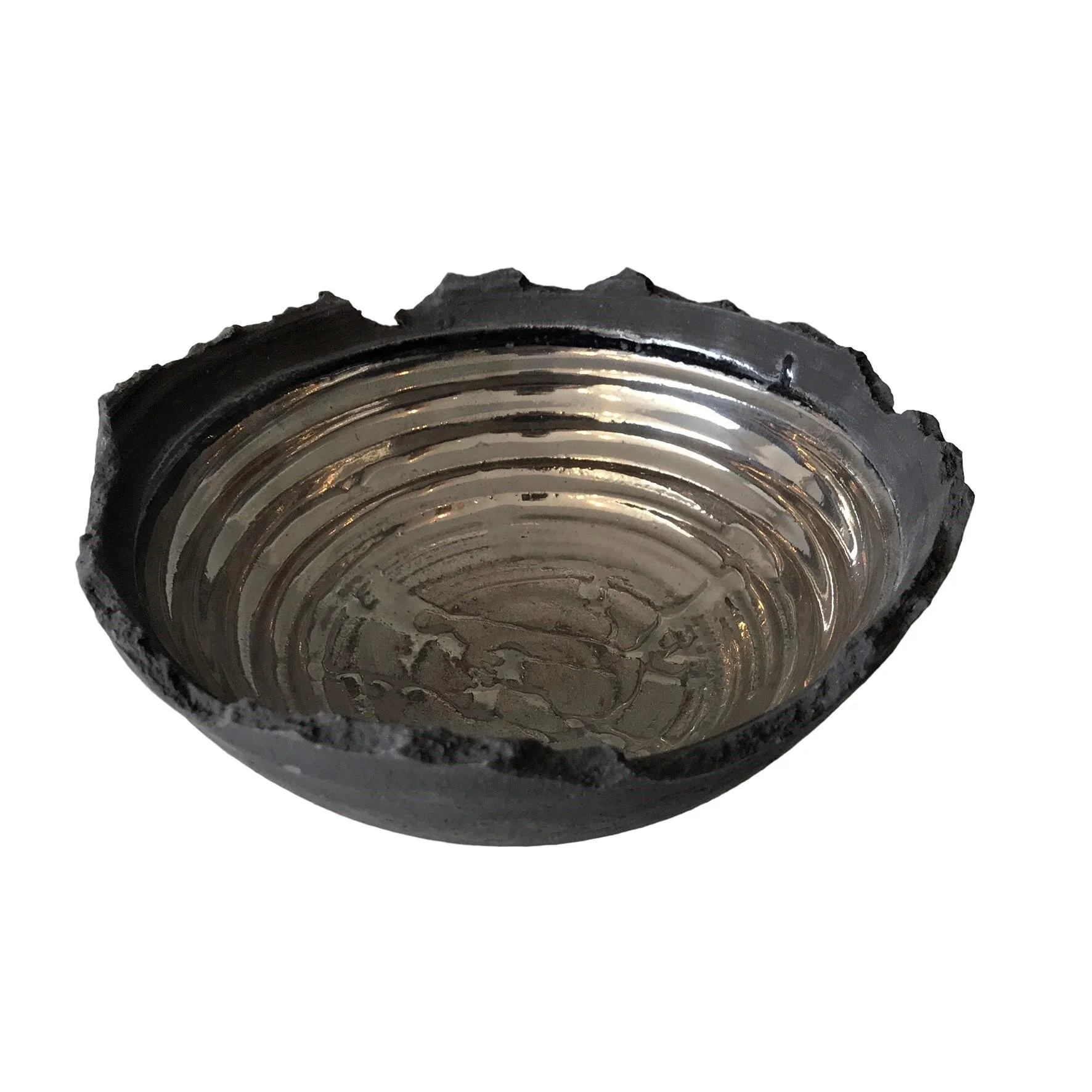 Tatiana Platinum / Matte Black Ceramic Bowl