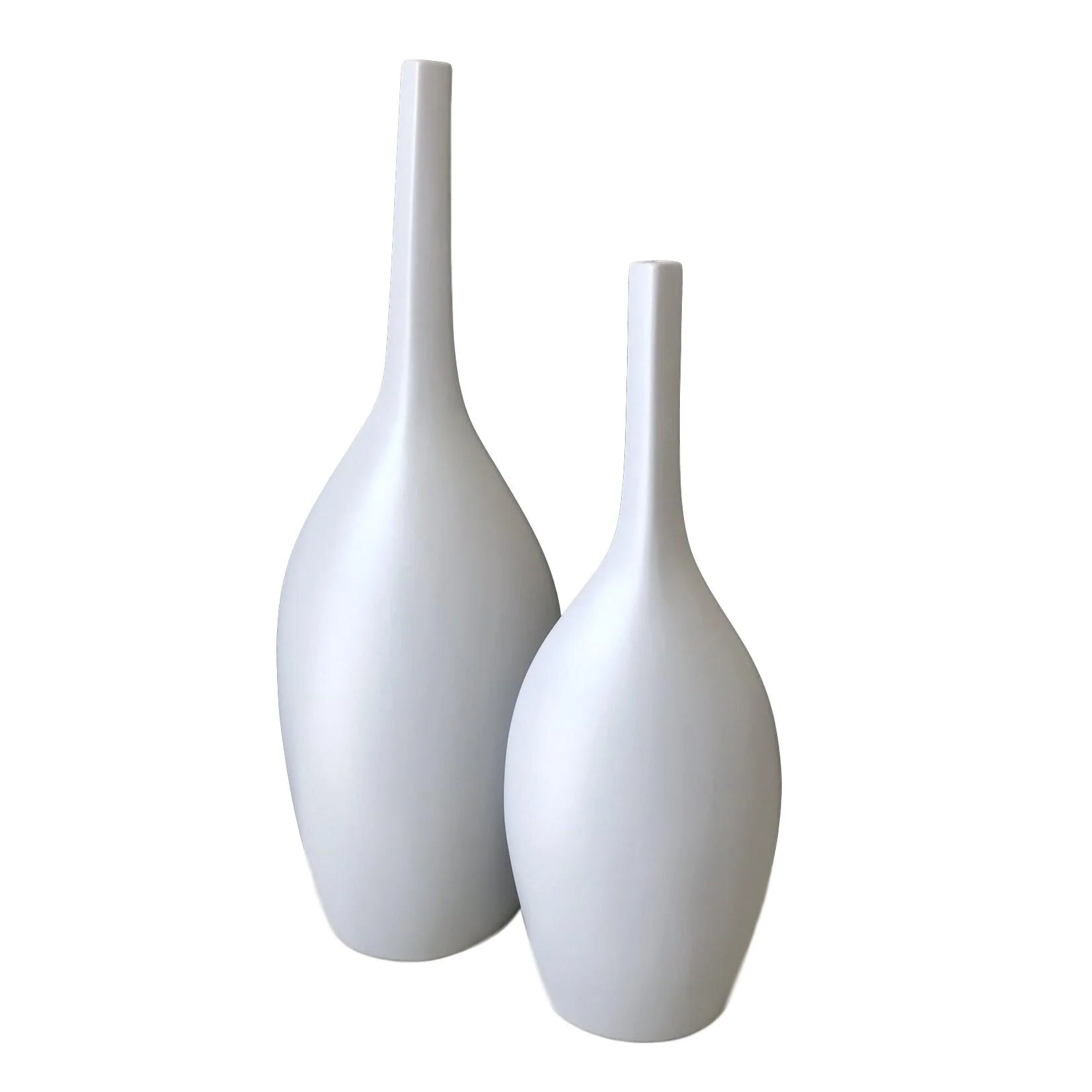 Pale Gray Bottle Vases