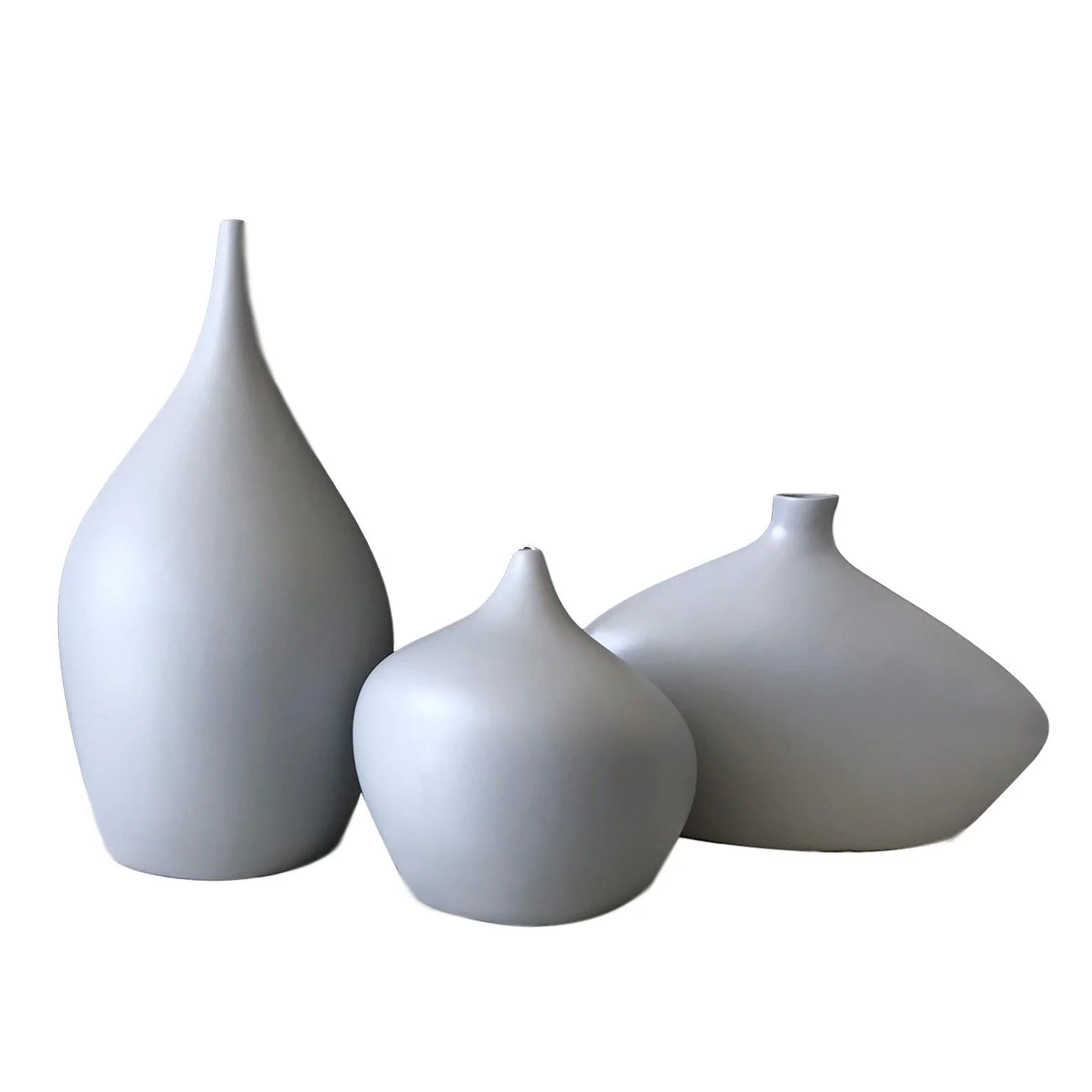 Light Gray Ceramic Vases