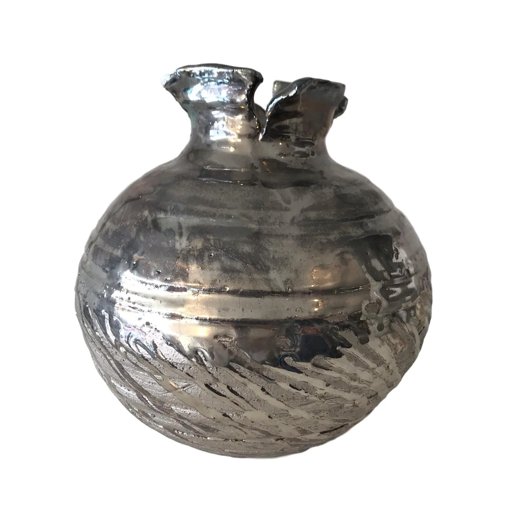 Torn Edge Relic Vase - Platinum 