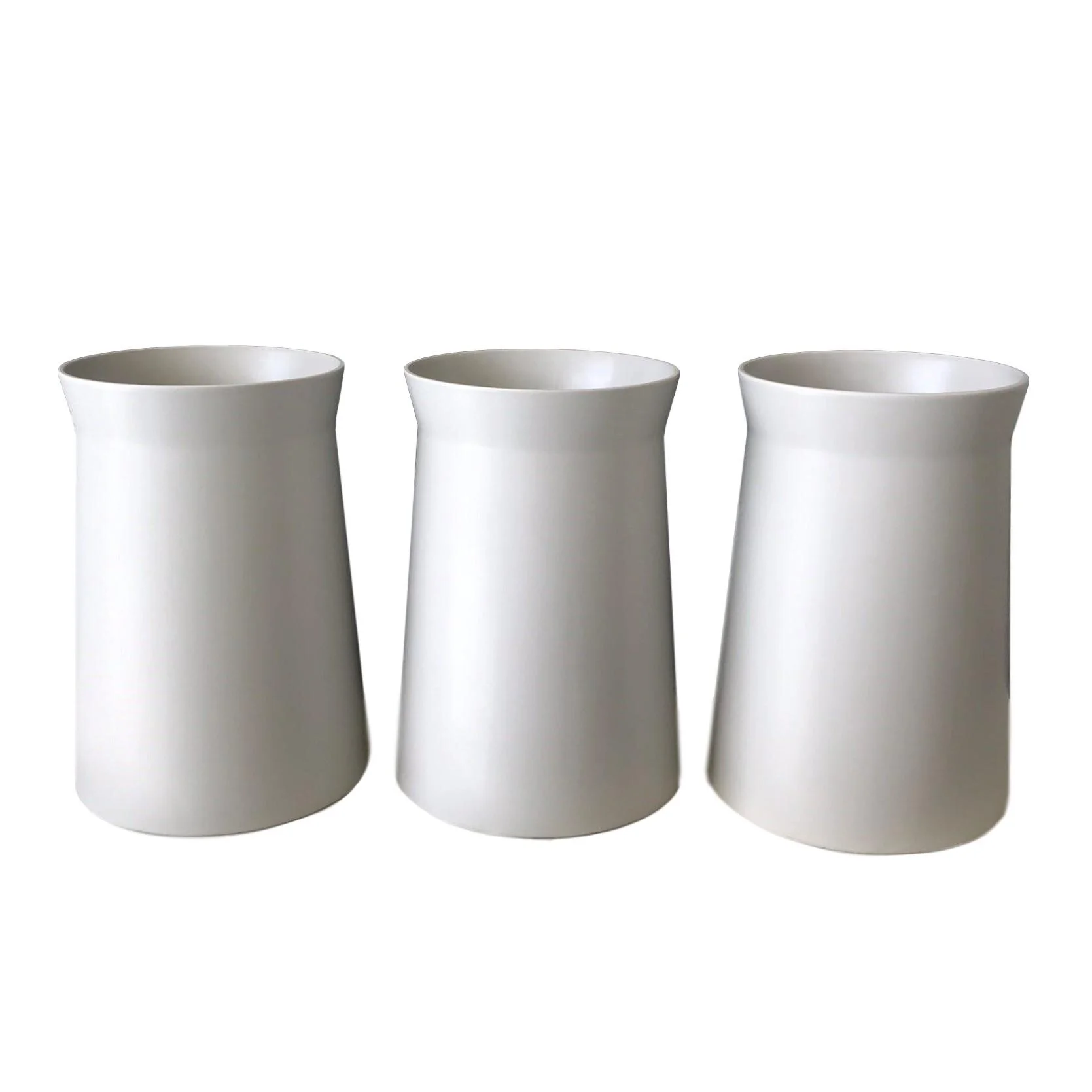 Tapered Cylinder Vases, Pale Gray 
