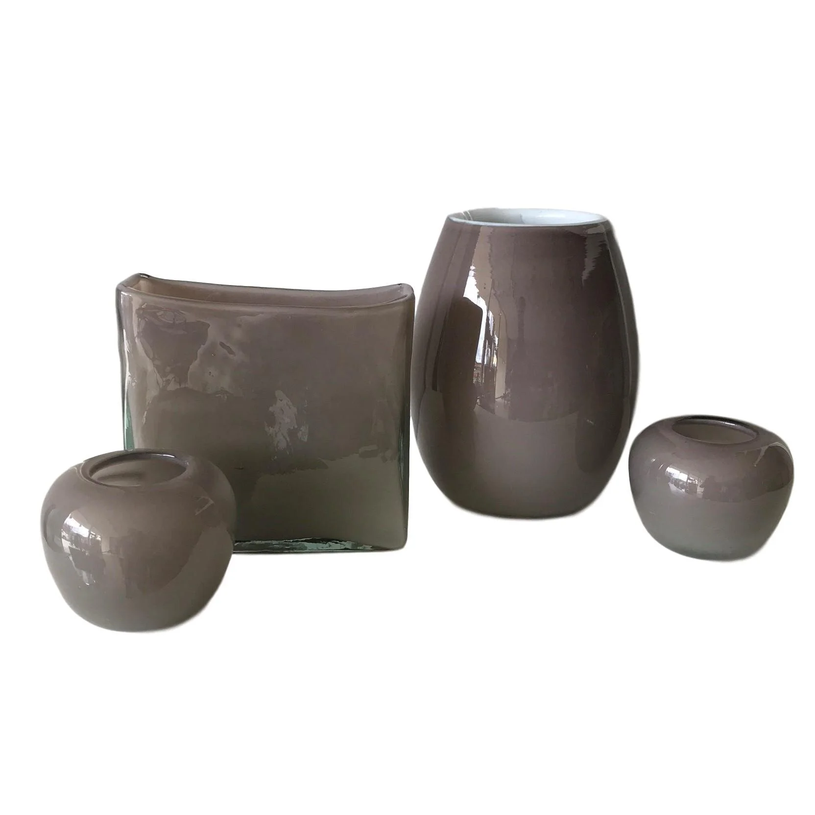 Henry Dean Taupe Glass Vases