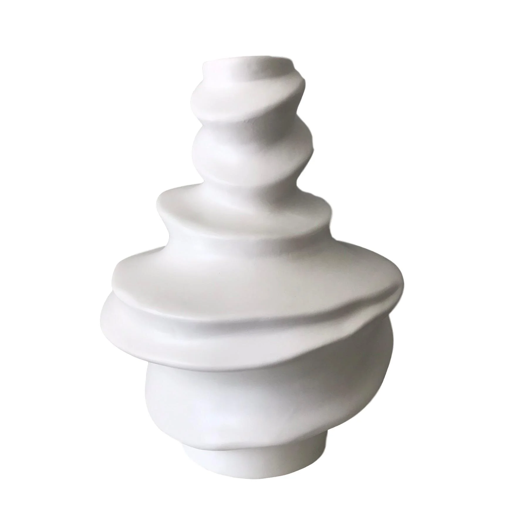 Spiral Vase, White  
