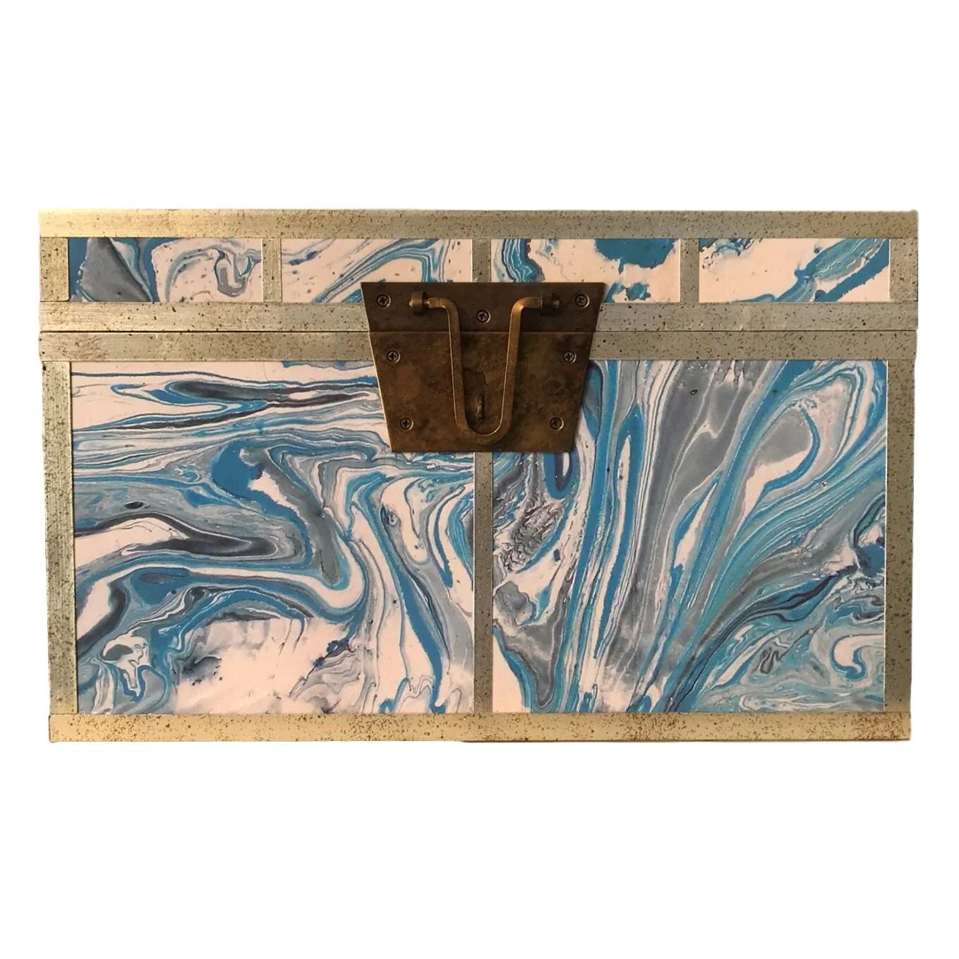 Marbelized Trunk, Blue