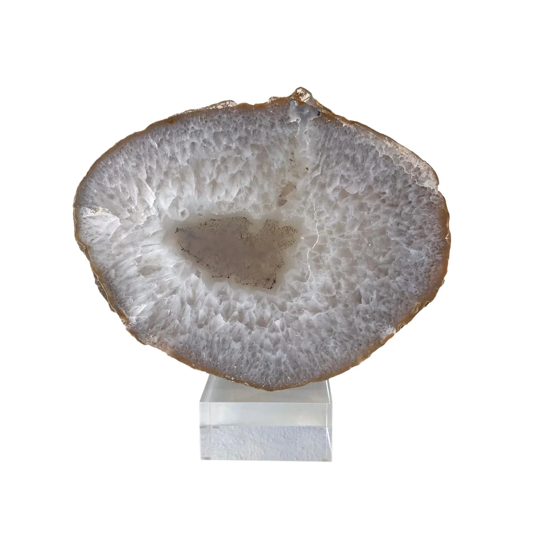 Agate Slice on Lucite Base