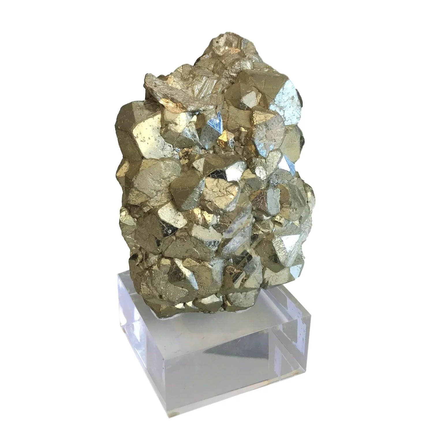 Pyrite on Lucite Base, Tall
