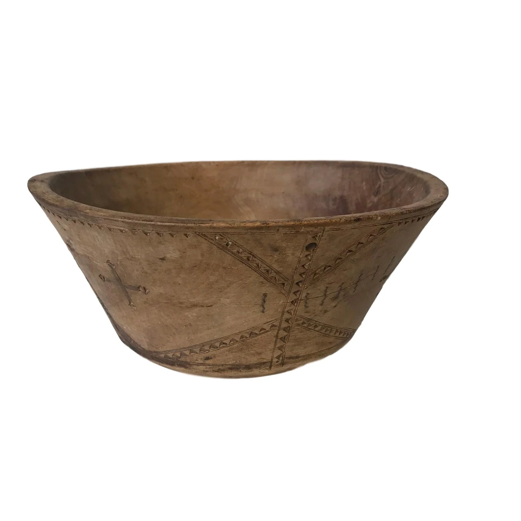Incised Wood Bowl