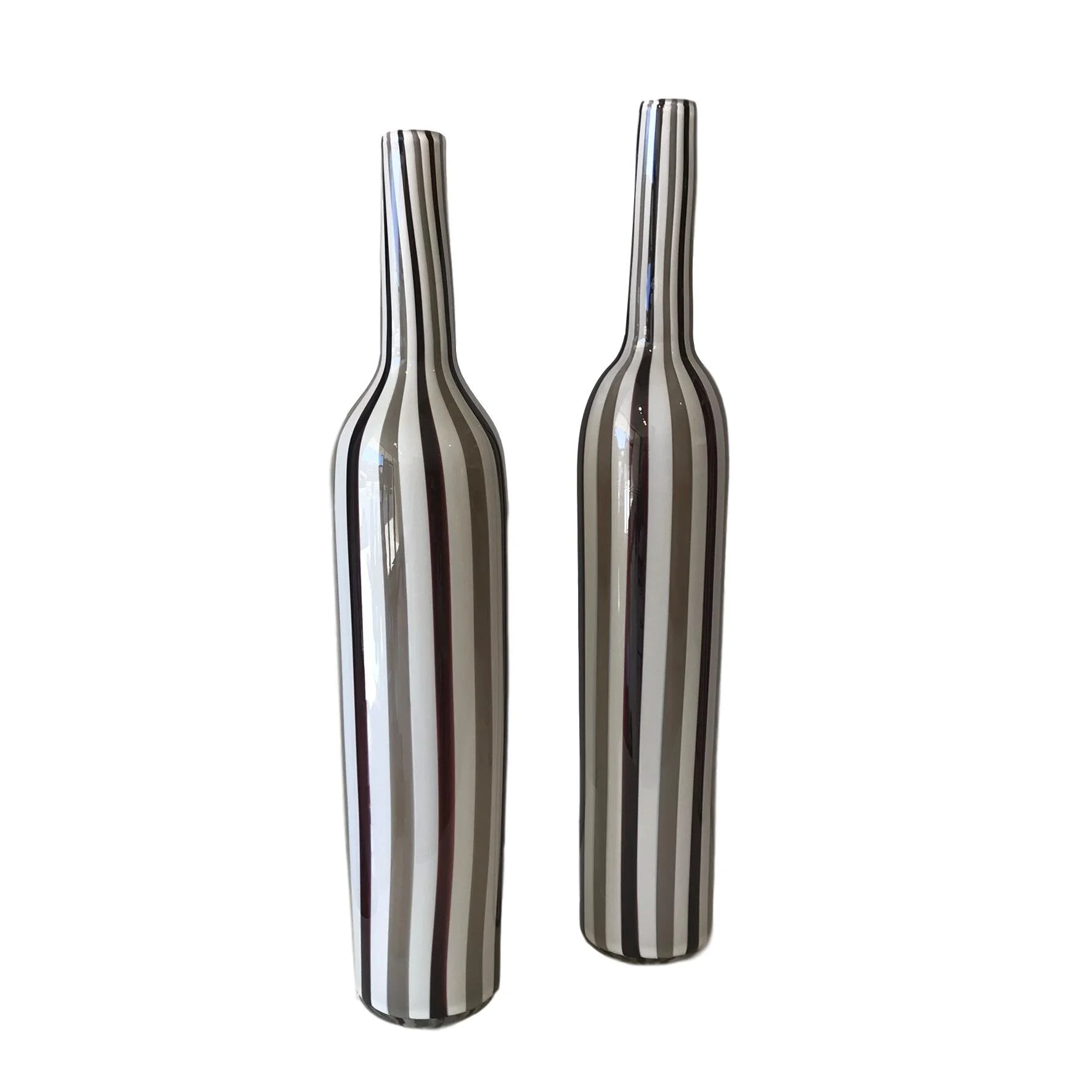 Striped Bottles - Light Gray, Dark Gray and White