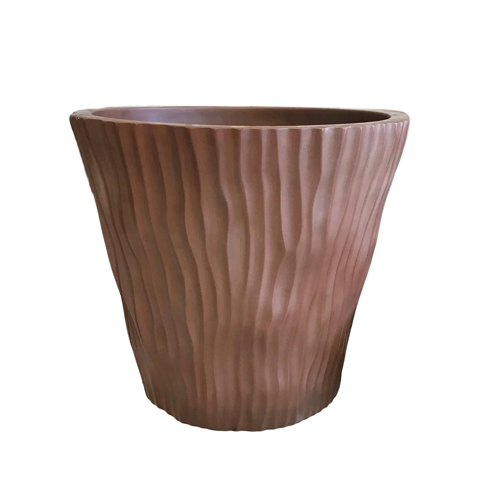 Wavy Fluted Planter, Bronze