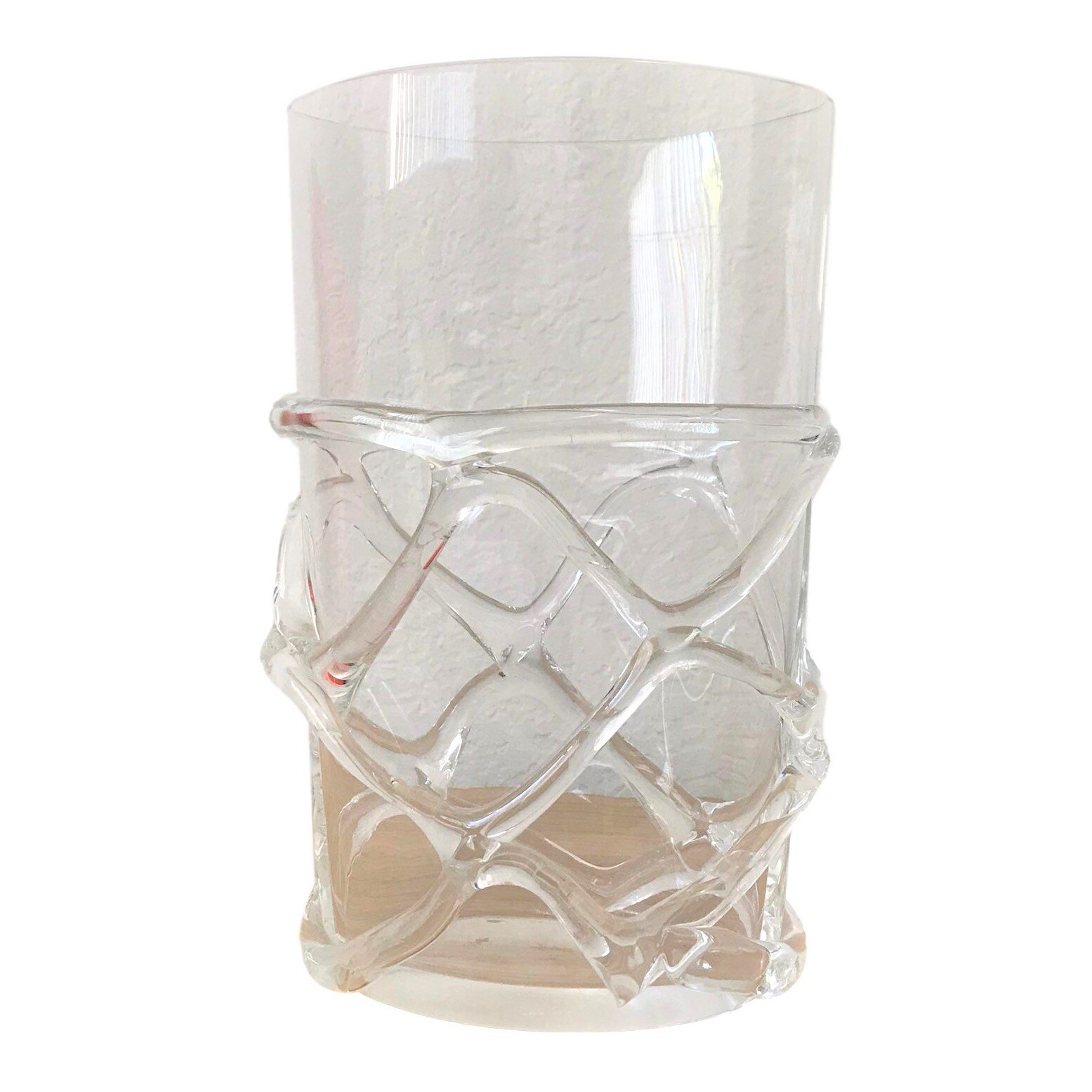 Murano Glass Net Vase, Clear