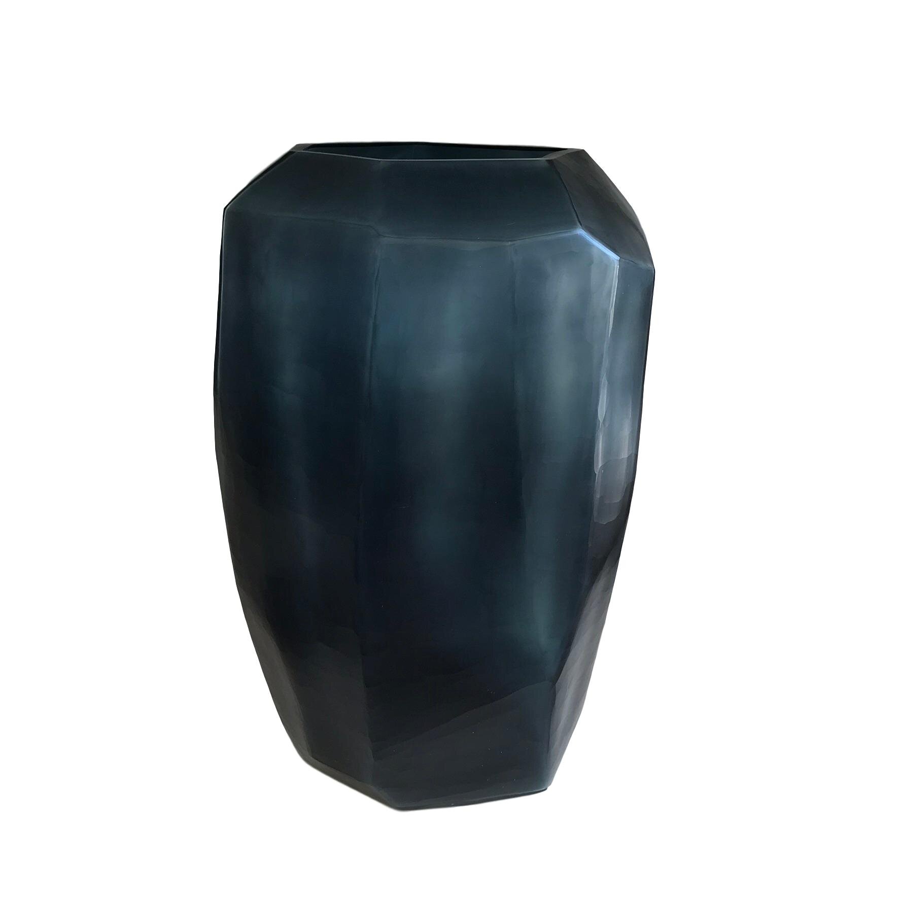 Cubist Vase Large, Indigo