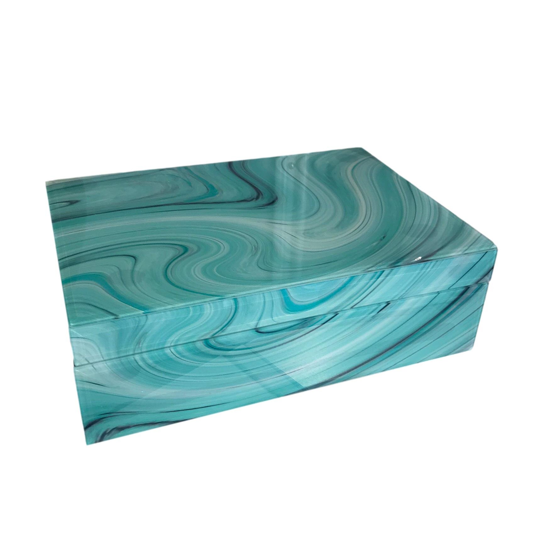 Agate Pattern Box - Turquoise