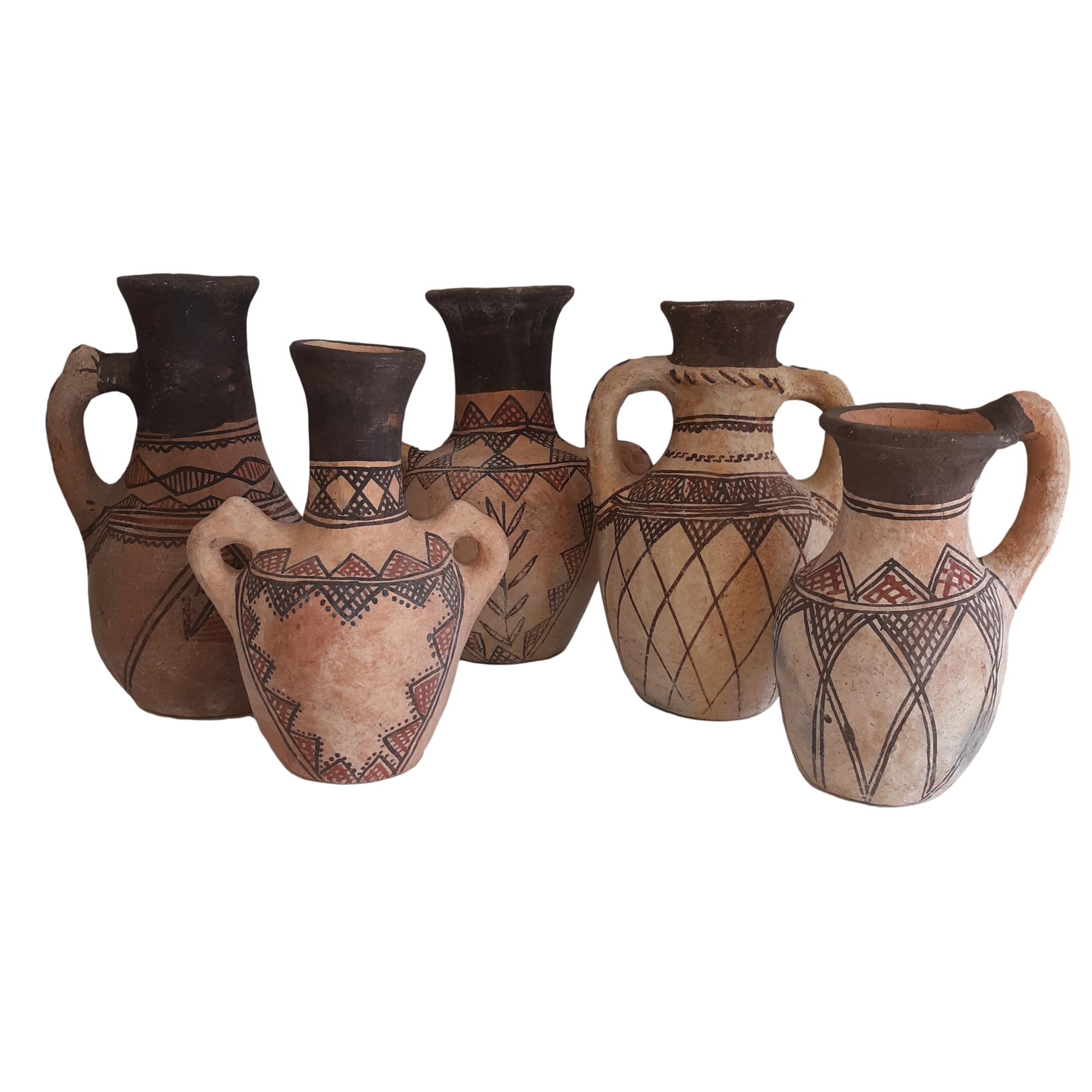 Small Moroccan Ceramic Jugs