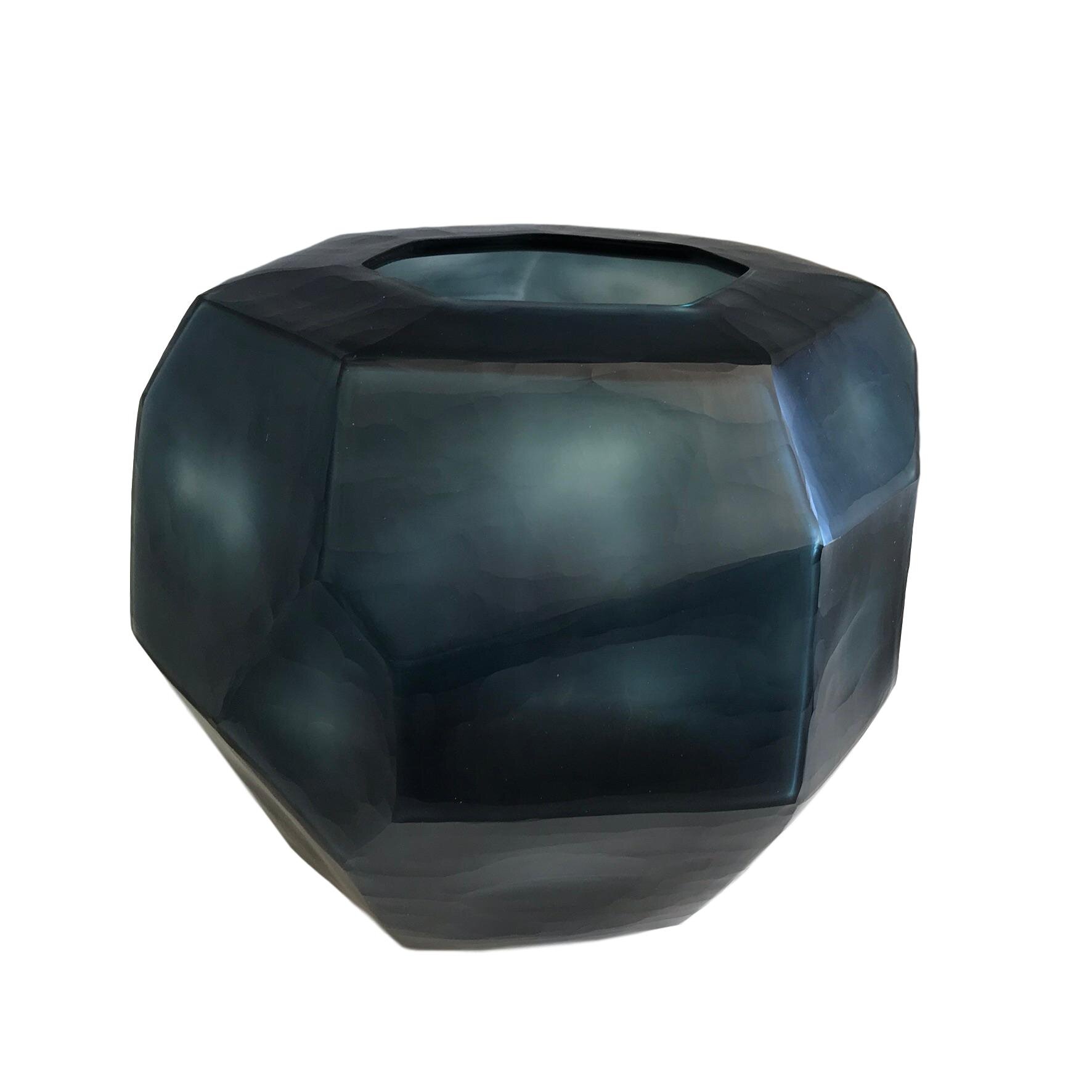 Cubist Vase Medium, Indigo