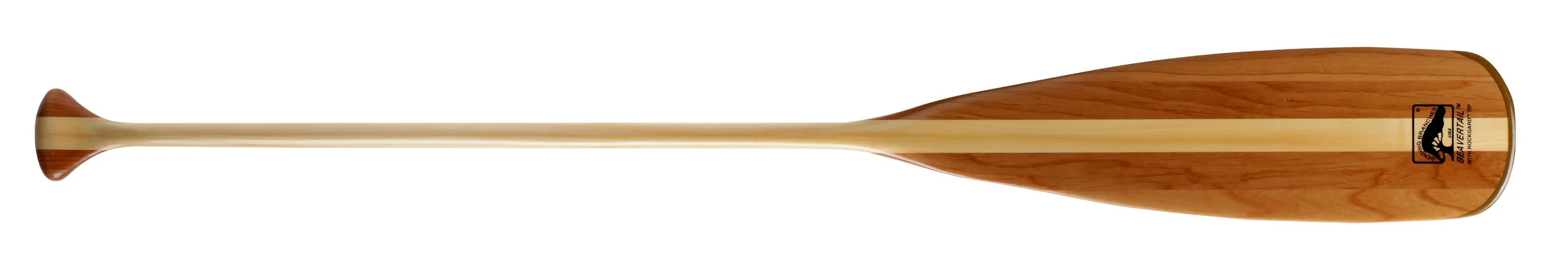Beavertail: With its long, slender blade shape, the Beavertail recreational canoe paddle is a terrific choice for lake paddling in deep water. This narrower – and longer – bladed paddle pulls smoothly through the water, and the length helps with sweep strokes. This straight shaft paddle is handcrafted in Osceola, Wisconsin using basswood and red alder. It has a symmetrical freestyle palm grip to give you the versatility you want and the quality and comfort you deserve.