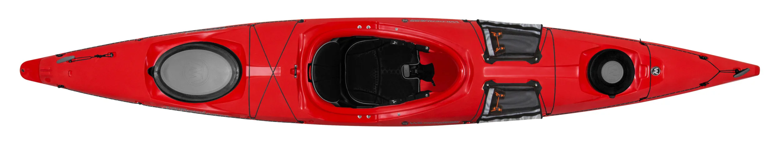 Tsunami 140: An icon is reimagined in the all-new Tsunami. The aesthetics of the new Tsunami inspire performance and exploration with modern deck lines, while a focus on improving the paddler’s experience sees new features incorporated into the design – two removable mesh deck storage bags are perfect for stowing close-at-hand items, and an under-deck storage area provides another alternative for staging your favorite beverage. Small changes with big effects have also been integrated into the hull – the flared sidewalls and increased volume above the waterline have been improved to provide more confidence and stability, while the longer waterline enhances speed and efficiency.