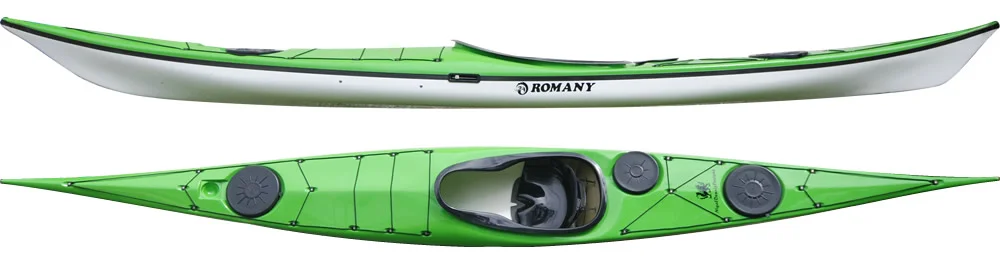 Romany Classic: A manoeuvrable and direction stable kayak for the medium sized paddler. Designed for rough water and ease of handling in conditions. Its easy handling makes it the 1st choice for many coaches. The Romany Classic (formerly named Romany) is easily controlled in wind with a minimum of weather cocking even in strong winds. In stock Romany Classic colors.