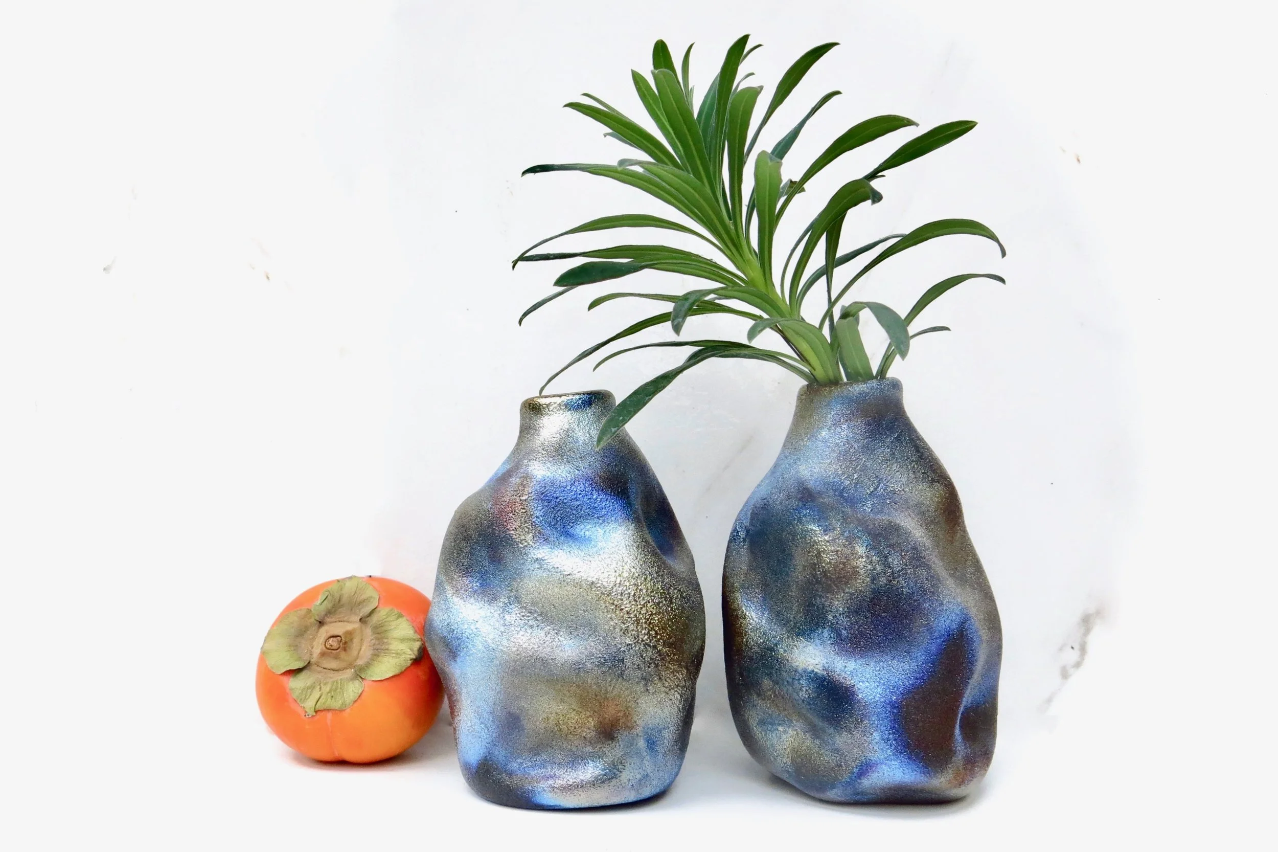 BaleFire Glass MoonRock Vase persimon.jpeg