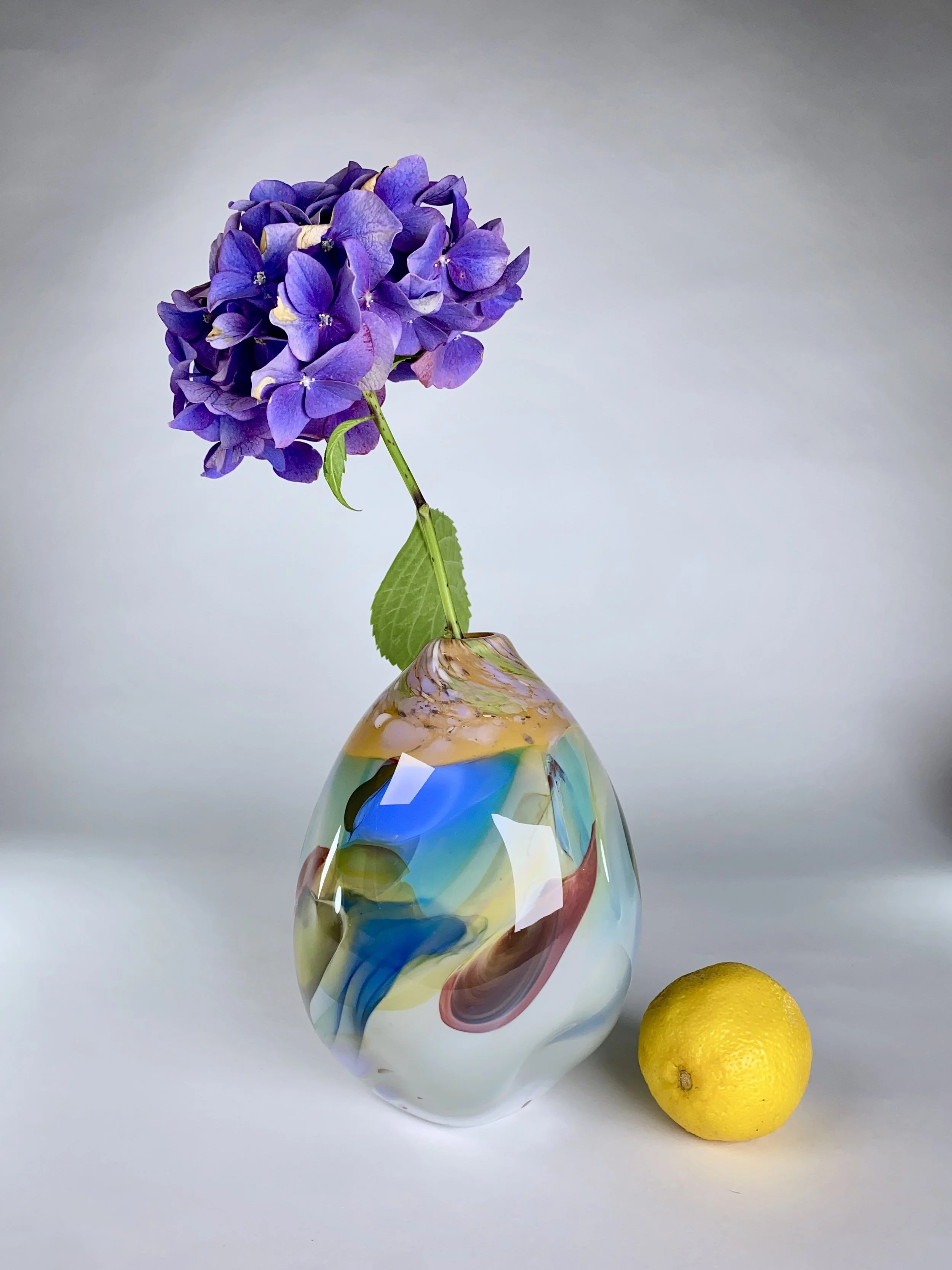 #8  Smoke  &  Peach  Speckle  Pot