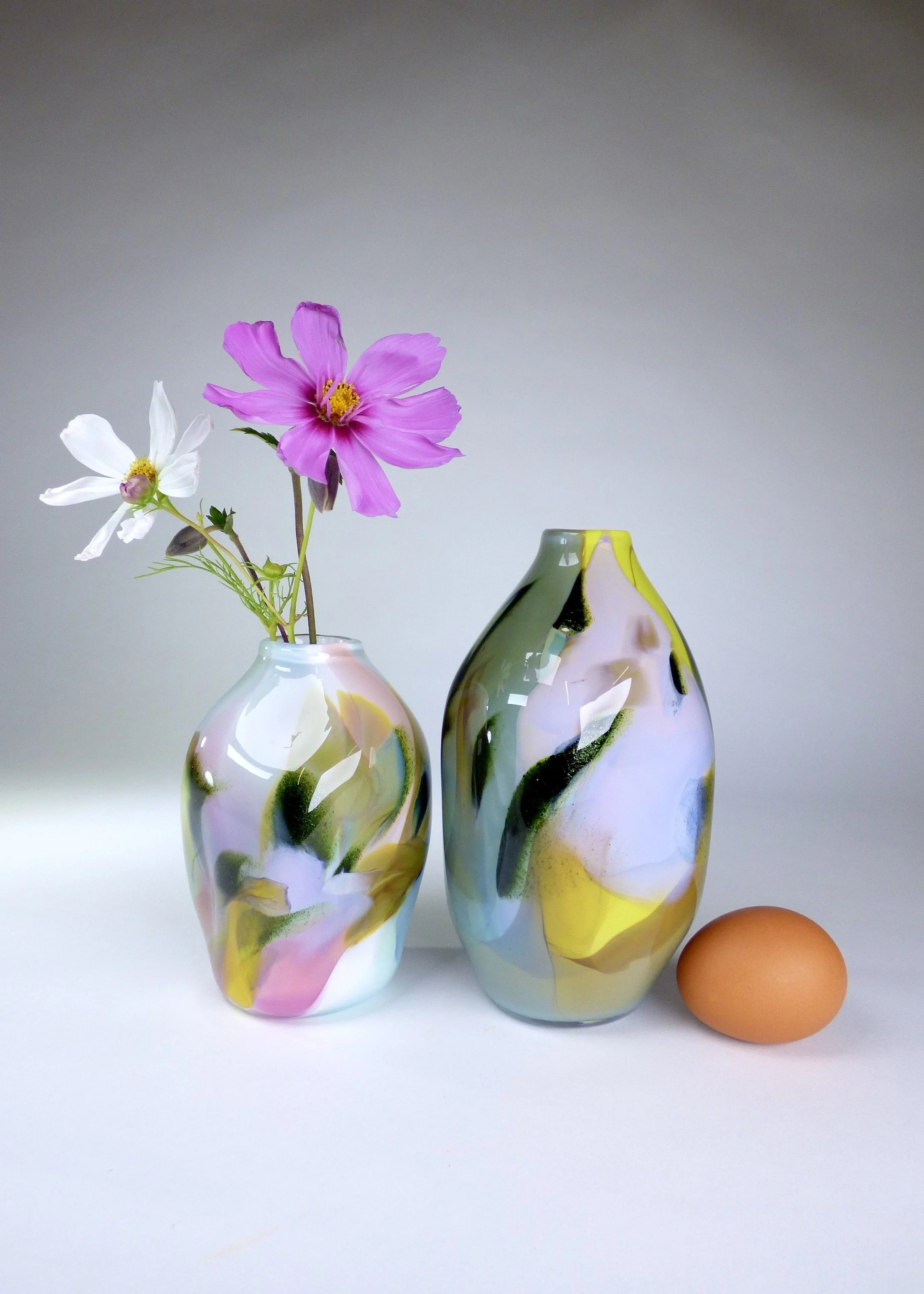 #22  A - B    Lilac & Deep Tones with Emerald Glitter