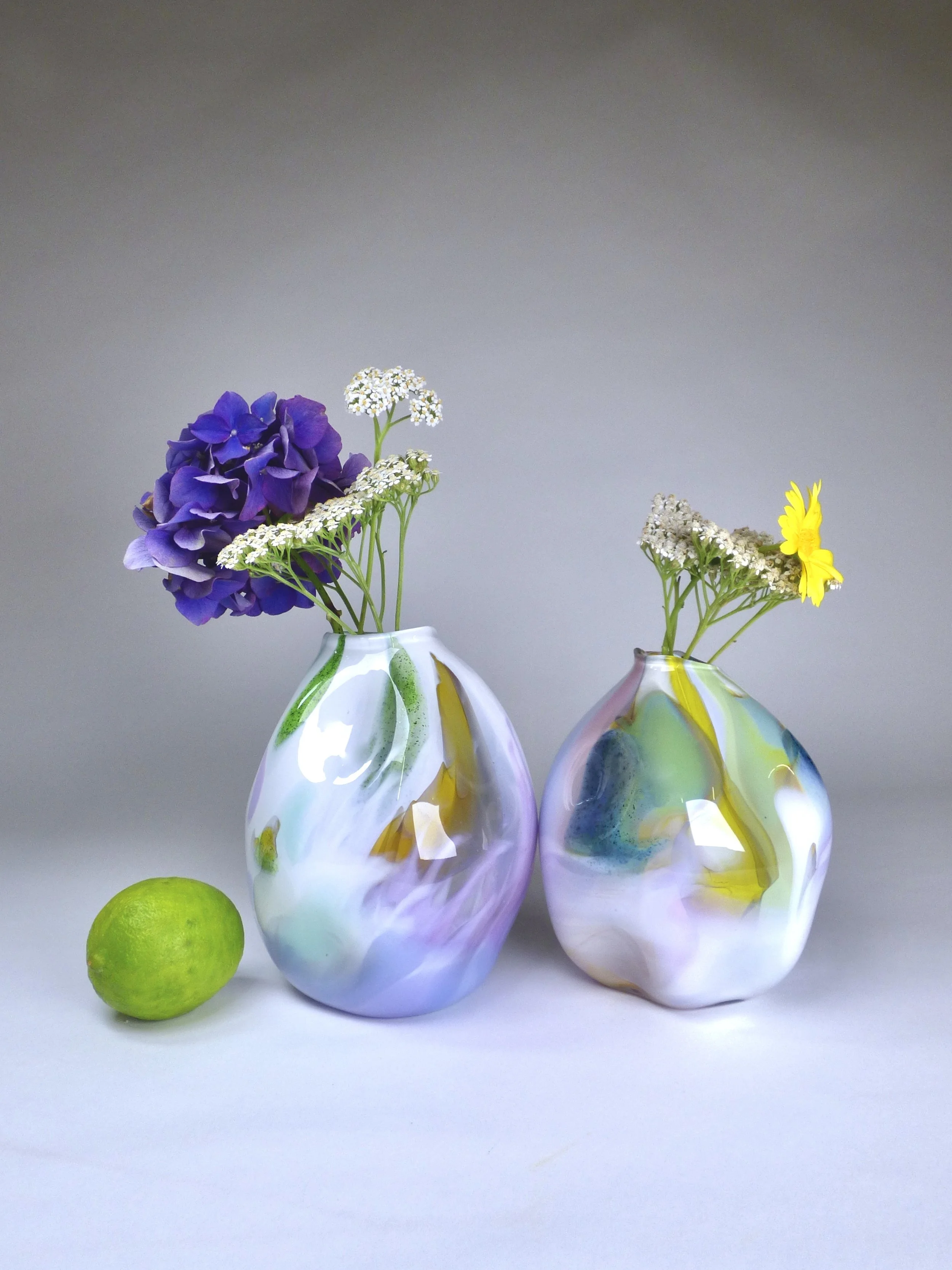 #20  A - B Light Pots with Blue Sparkle