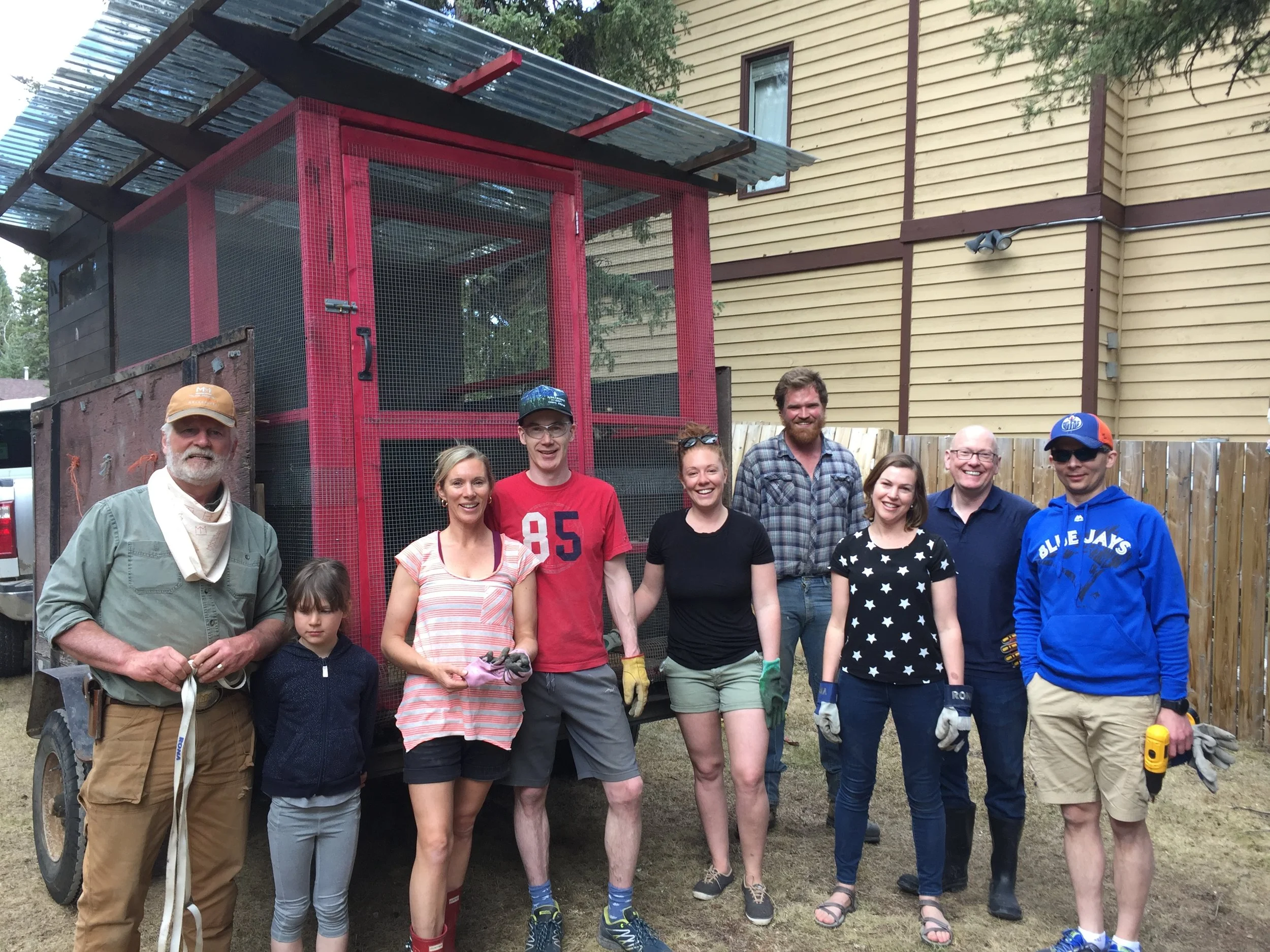 May 2018, moving the chicken coop to it's new home at moose mountain ranch
