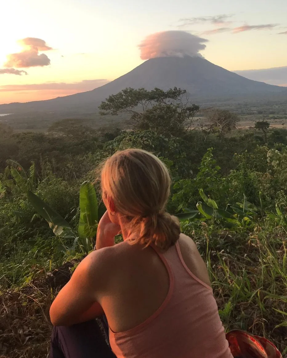 Enjoying the sunset on Ometepe after a day of Shamanic studies