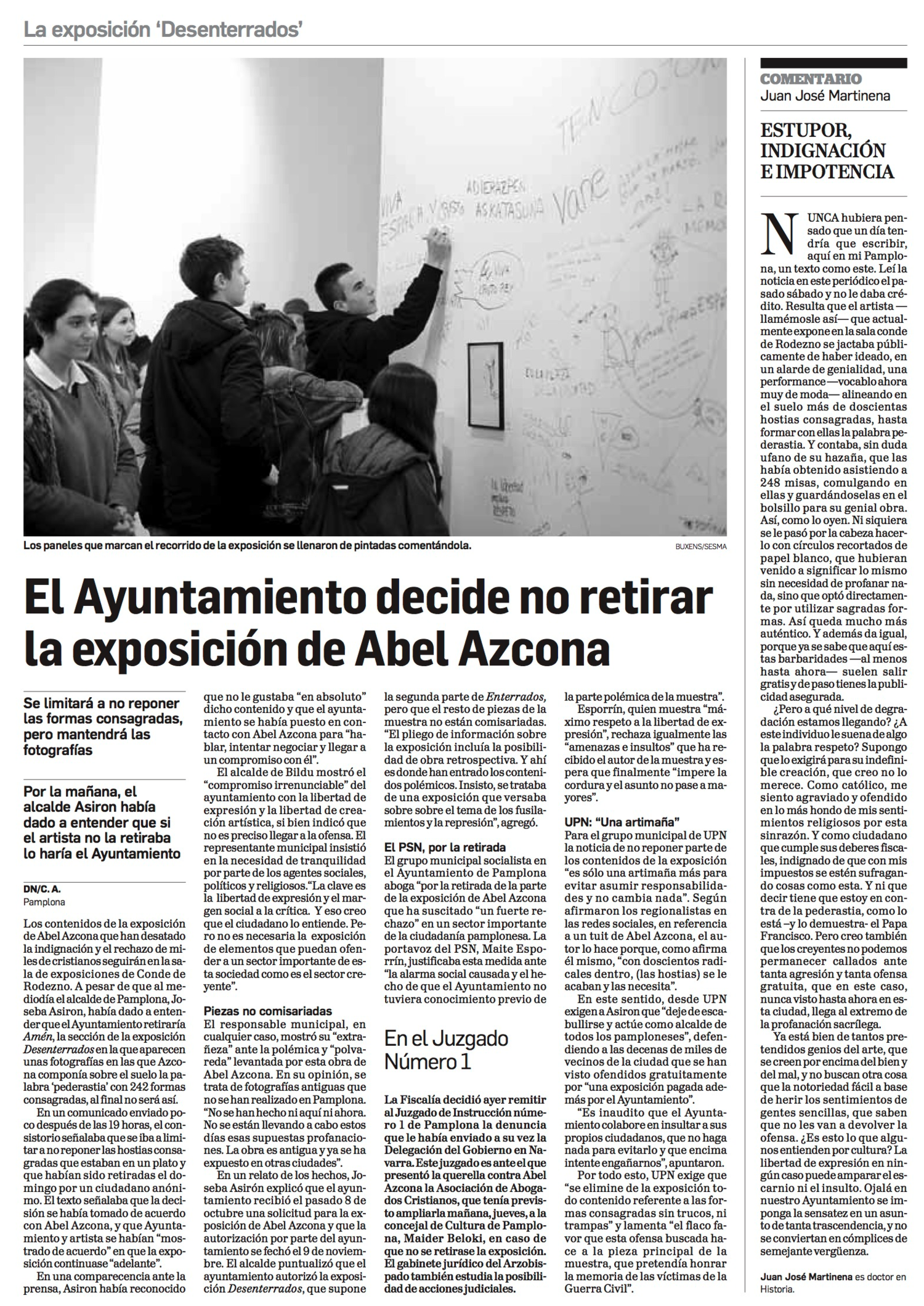 Miércoles, 25 de Noviembre de 2017. Diario de Navarra.