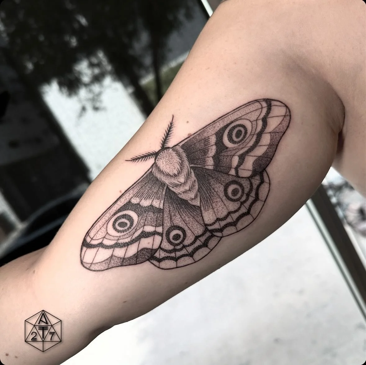 Moth for Amanda.
.
. 
.
.

#tattoo #tattoos #tattooartist #az #arizona #aztattoo #phx #phoenix #phoenixtattoo #dtphx #downtownphoenix #scottsdale #27 #27tattoo #27tattoostudio #tattoosnob #27tattoostudio_phx #tatsoul #blackclaw #allbodieswelcome #art