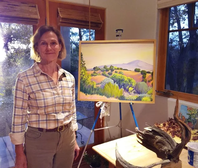 Sheila in her studio outside Santa Fe