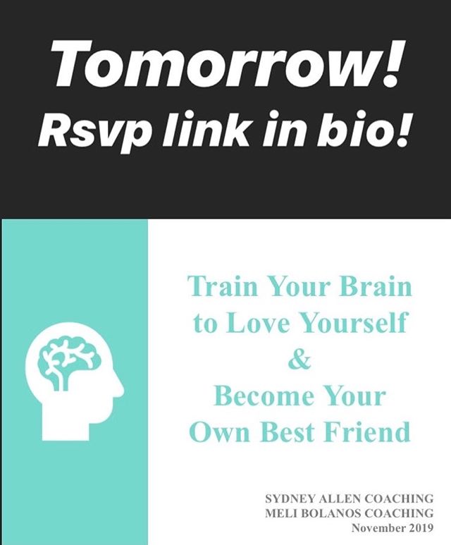 Join Meli &amp; Sydney, two @themarthabeck  trained Coaches for a webinar on. How to use basic neuroscience to train your brain to SERVE you rather than work against you &mdash;&mdash;&gt; the result is Self Love!  Learn 4 tools to shift your mindset