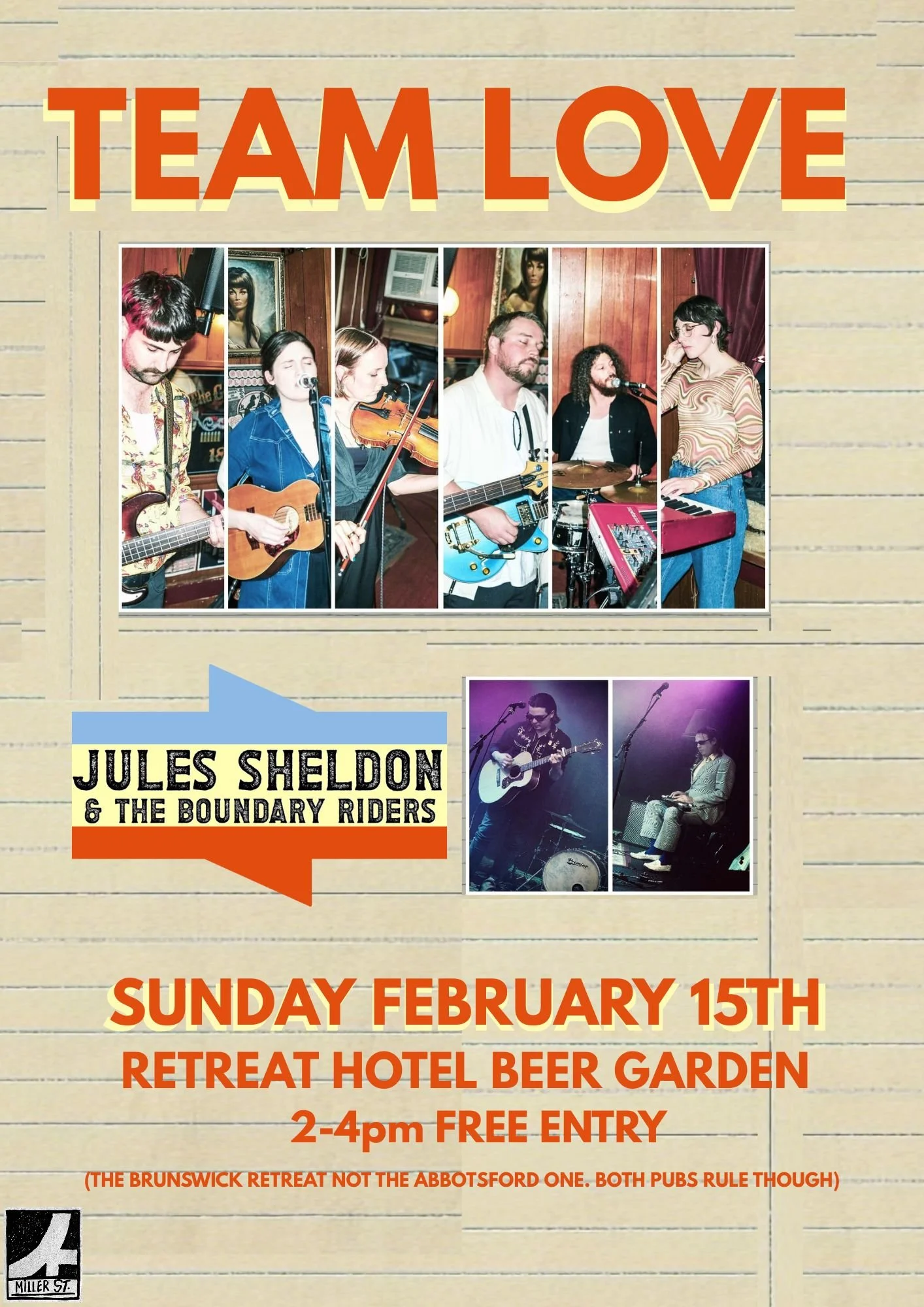 TEAM LOVE w/ Jules Sheldon &amp; The Boundary Riders (duo)