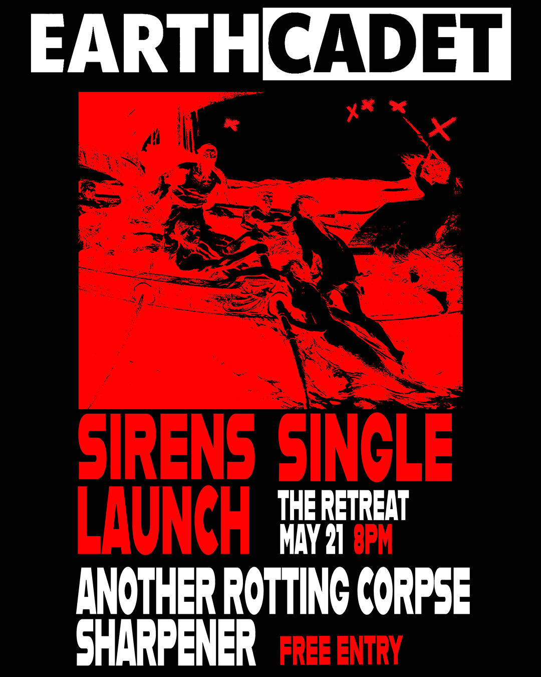 Earth Cadet SIRENS Single Launch at The Retreat Brunswick w/ Another Rotting Corpse + Sharpener