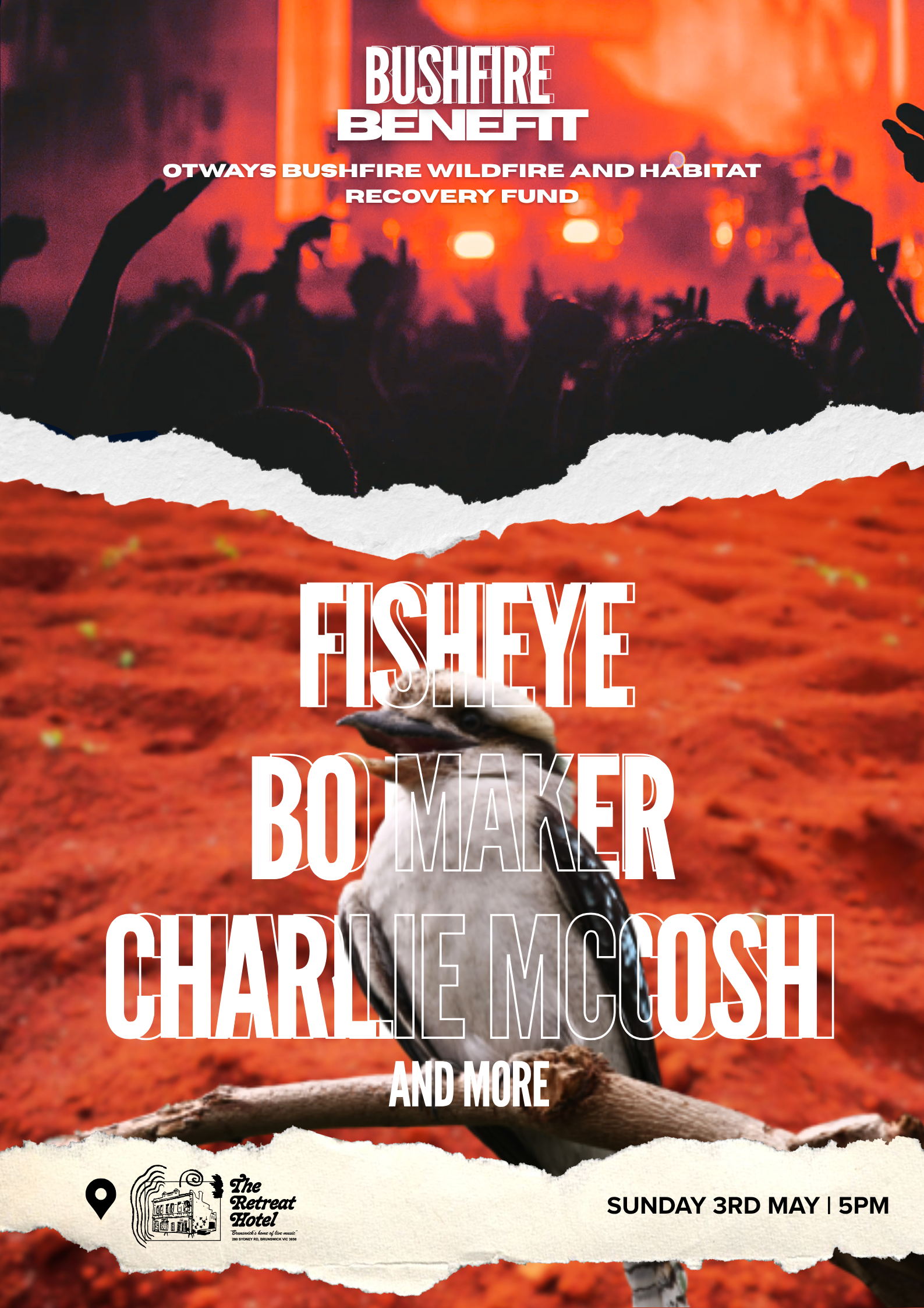 The Bushfire Benefit featuring BoMaker, Charlie McCosh and dash