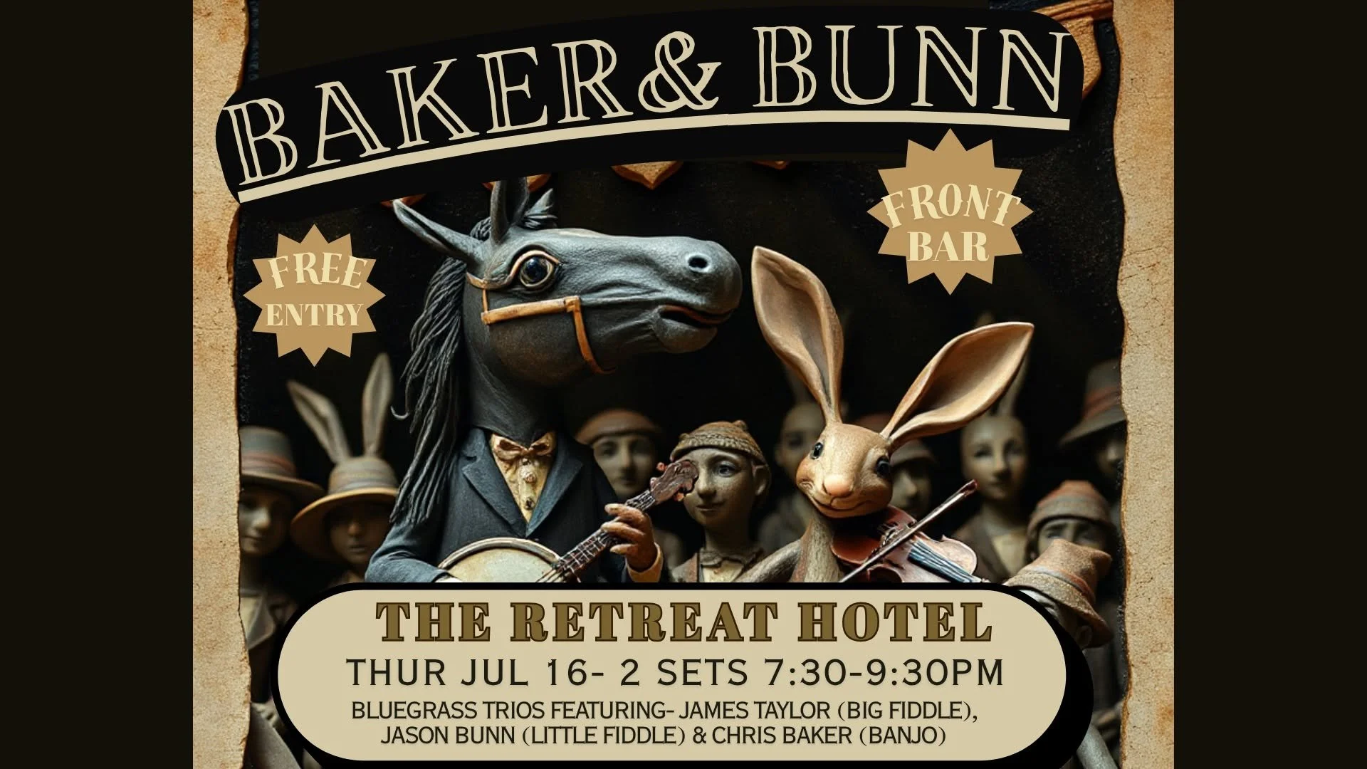 Baker and Bunn in the Retreat Hotel Brunswick Front Bar