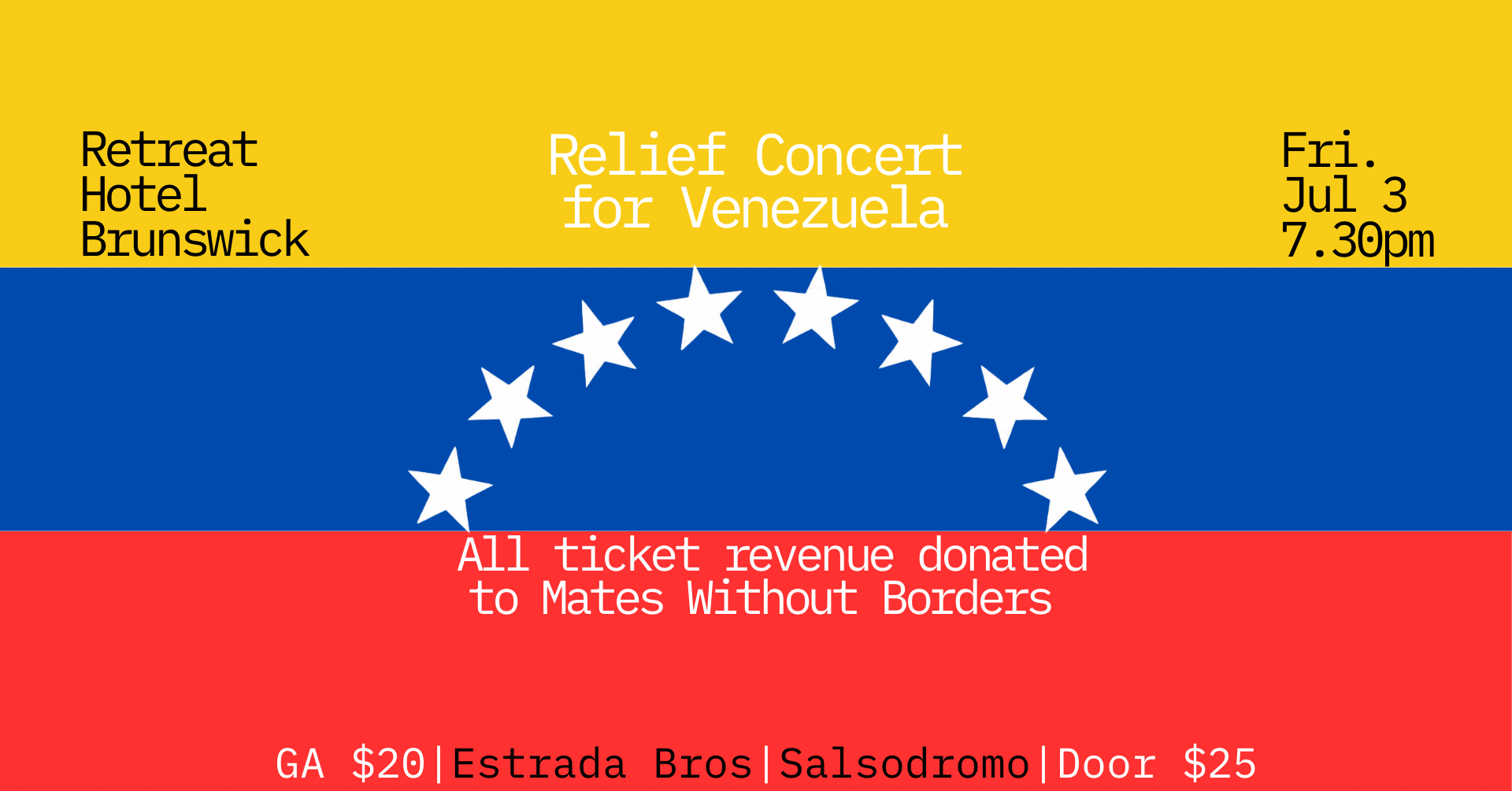 Relief Concert for Venezuela @ The Retreat feat. SALSODROMO + Estrada Brothers