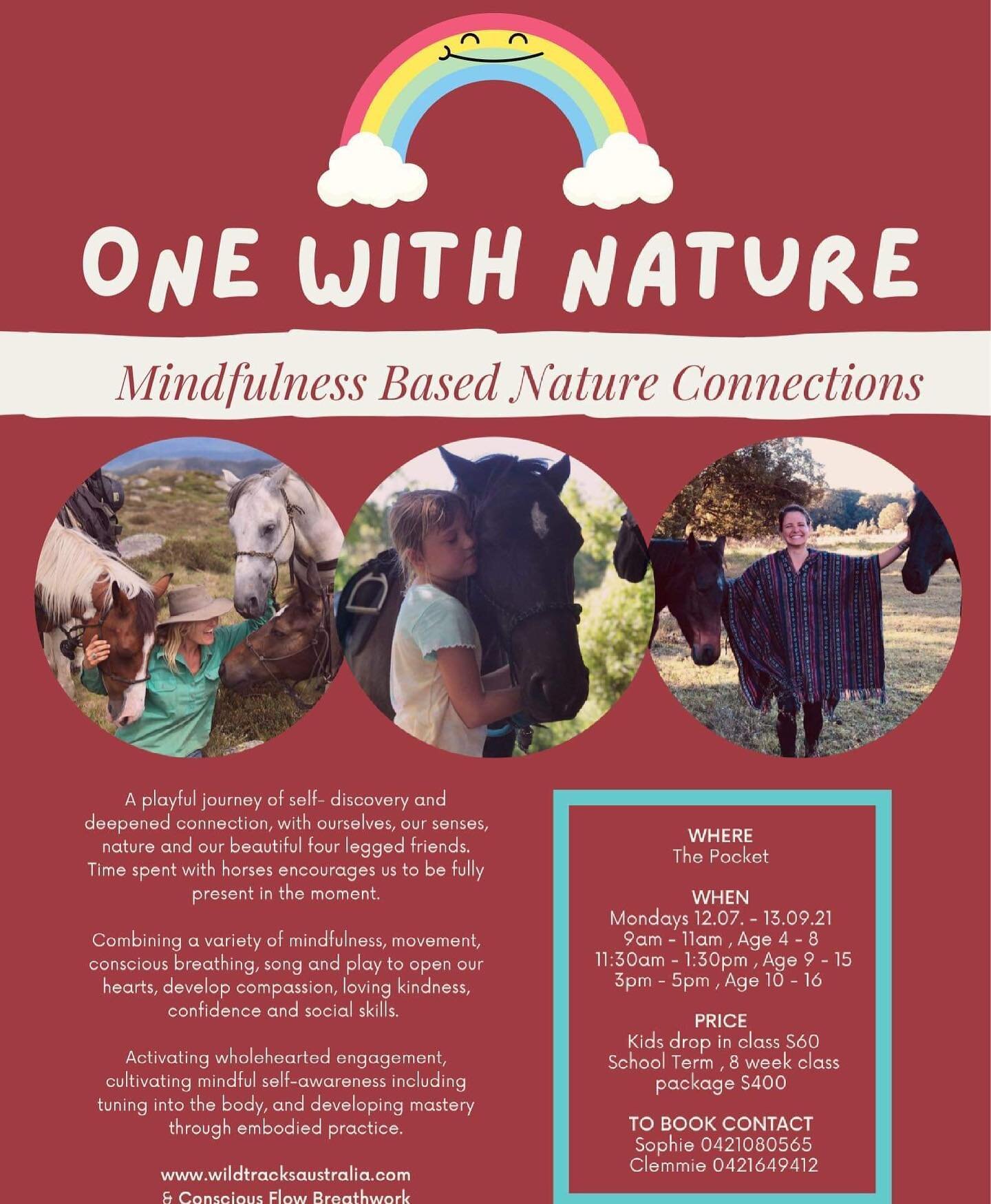 🐴 Hello beautiful parents and caregivers! 

🪴 Our One With Nature workshops are launching this term&mdash; on Mondays. Book now to reserve a spot, they&rsquo;ll go VERY quickly! Our trial workshops were a massive success. Thank you always for your 