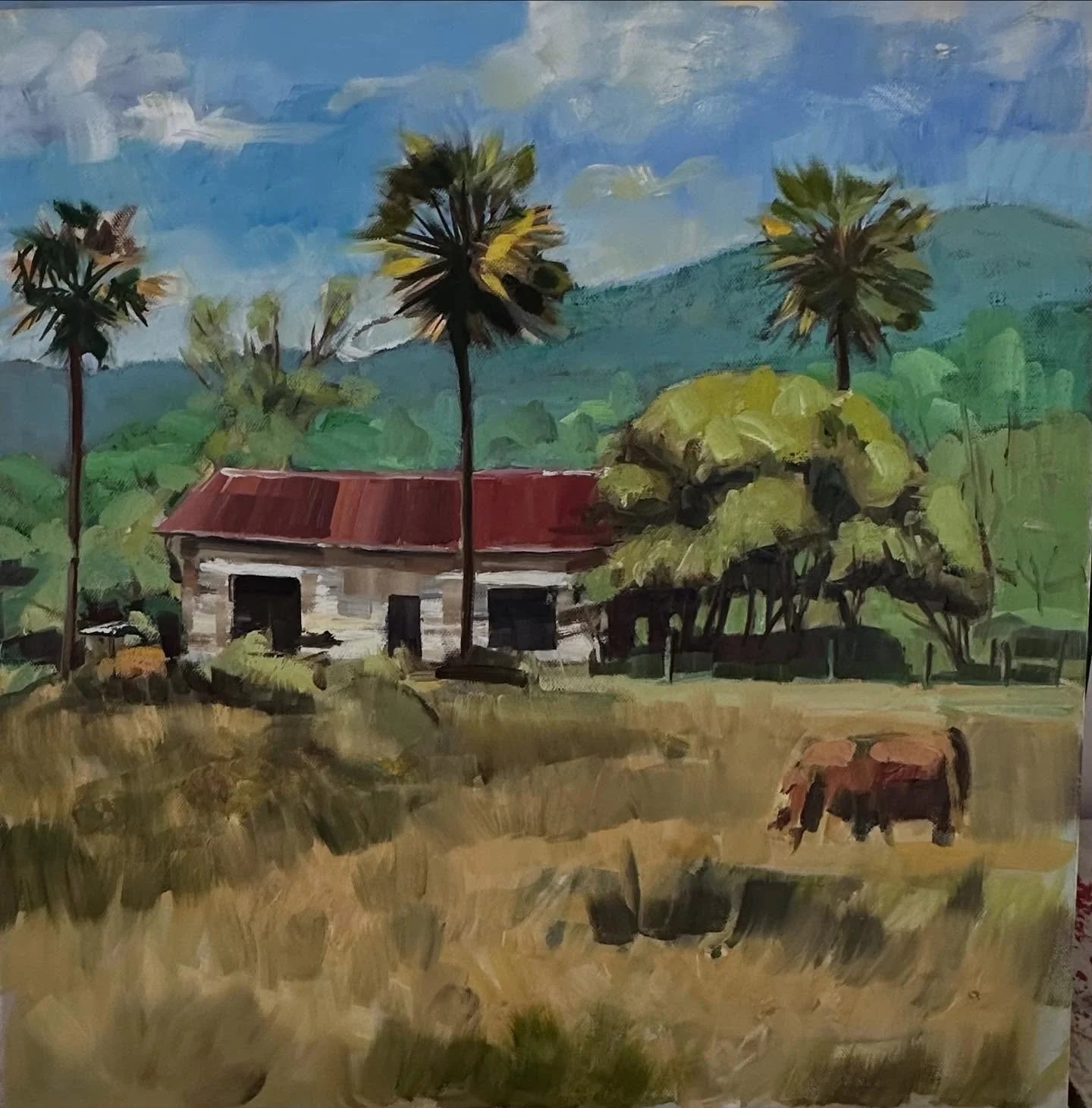 Just finished this , kind of liking it#oil#near Athol #southisland#newzealand #lovepainting🎨