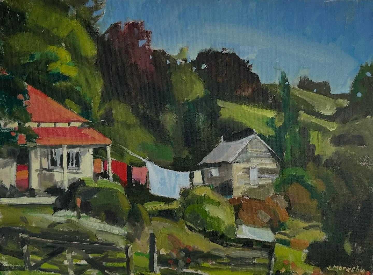 Displayed at the Duvauchelle A&amp;P show today. Sold to the owners of the house! 3 paintings. 1st. Second and third&hellip; what a fabulous event&hellip;. Equestrian, pets animals, vegetables and baking, everything displayed and lots of fun things l