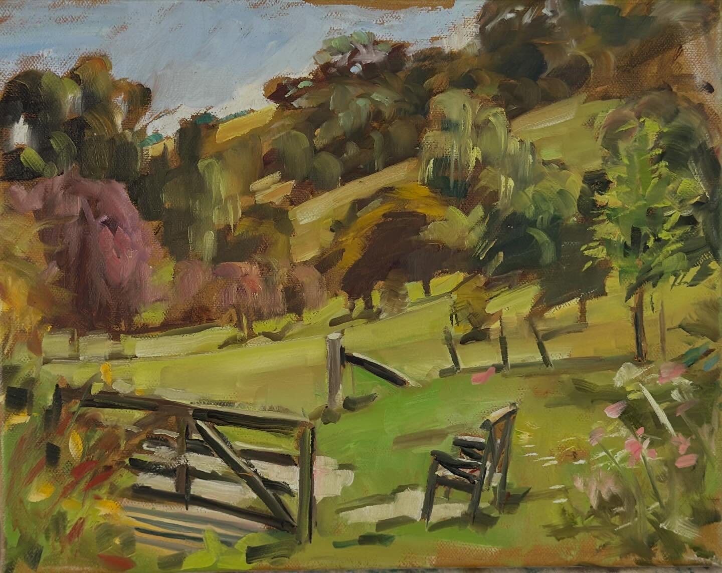 Great painting day out with Hilary,Anne and Joce all pleinair painting. These 2 oil on boards at Georgie&rsquo;s beautiful property in Takamatua. akaroa, Christchurch, South Island Newzealand. Landscape. Lovepainting🎨