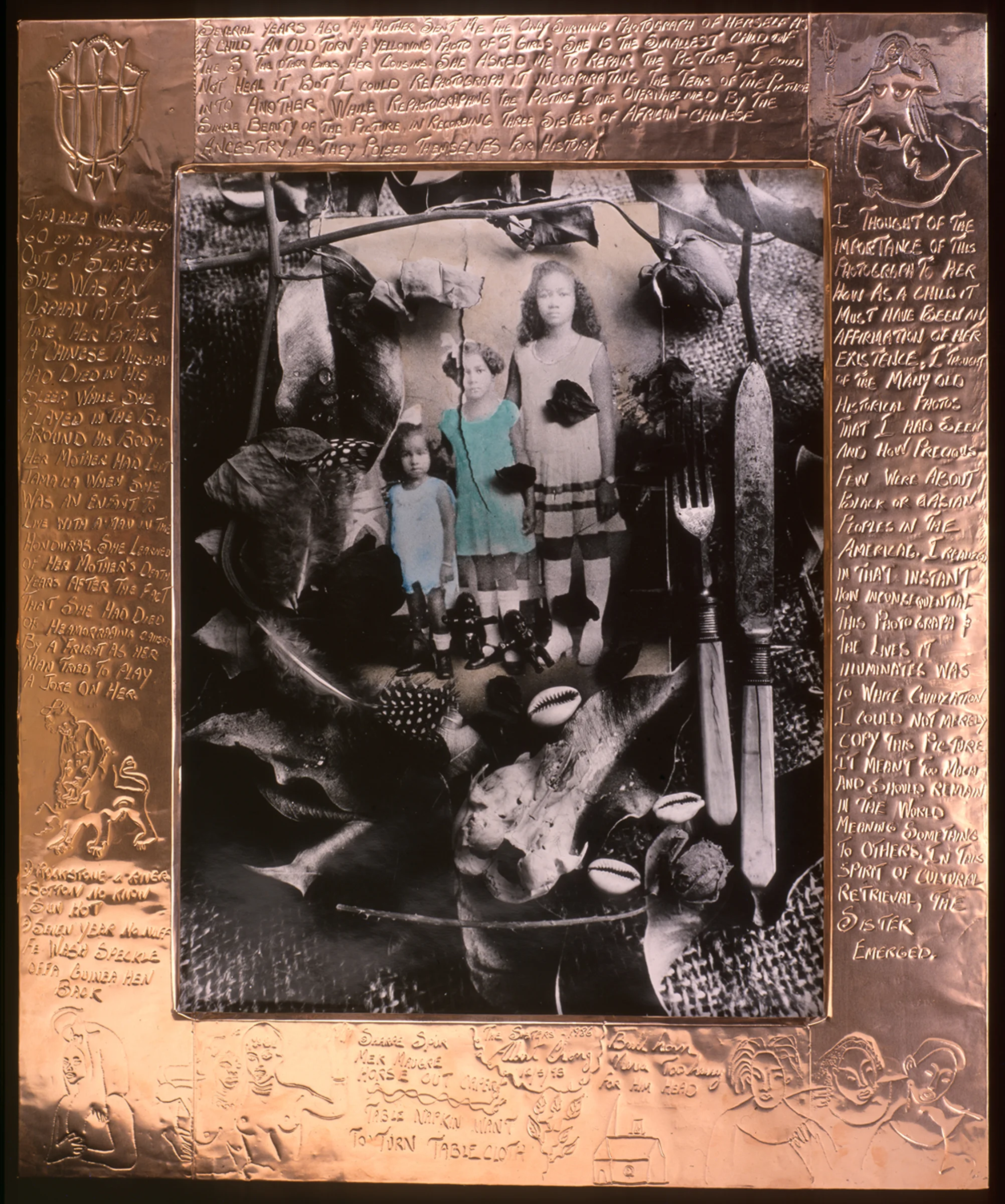 The Sisters, 1986, (with inscribed Copper Matte 1994)