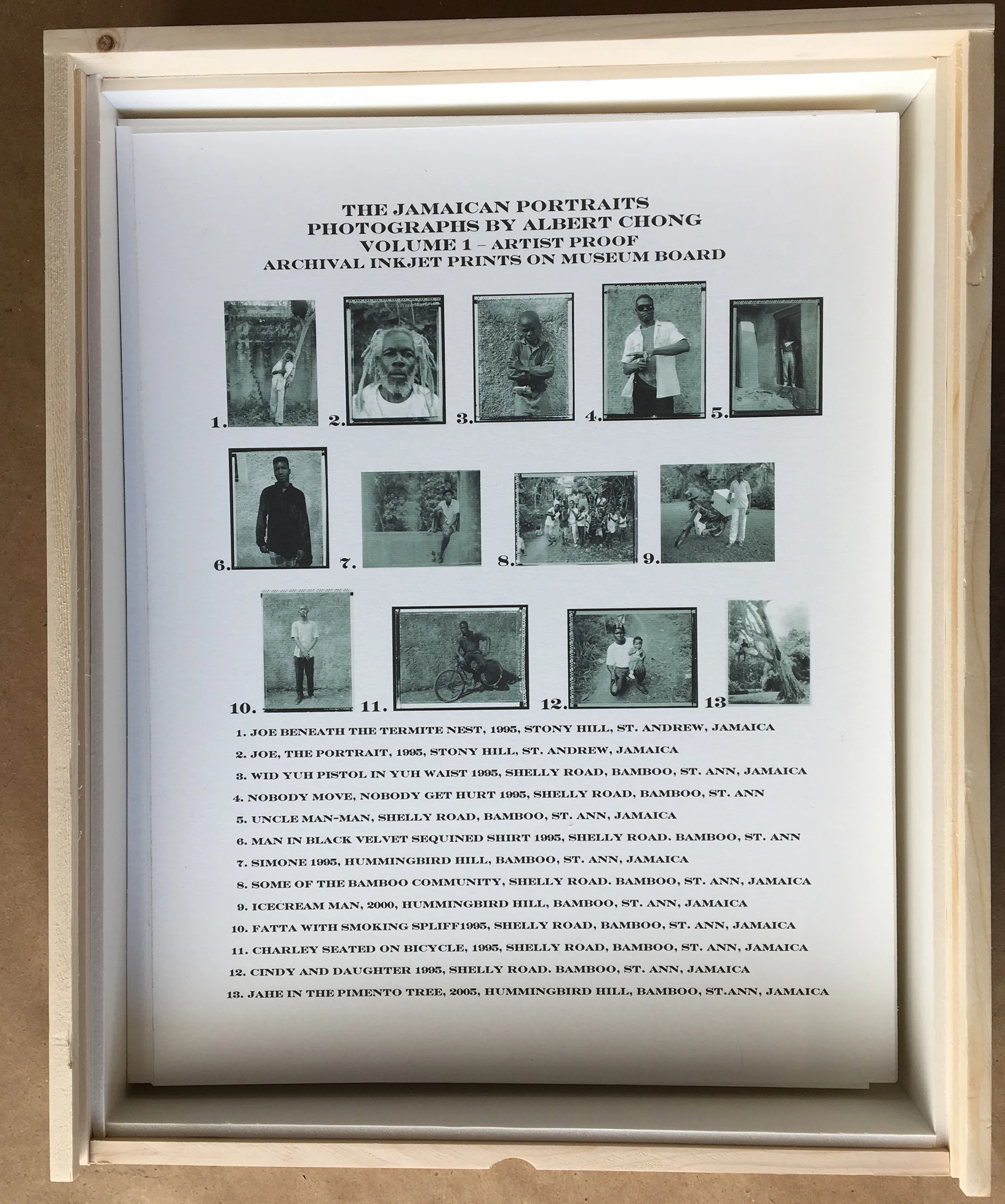 Photo Index of the Portfolio