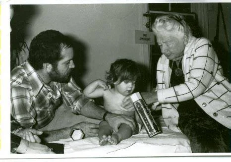 Robert Toporek with Dr Rolf Shira, 1978