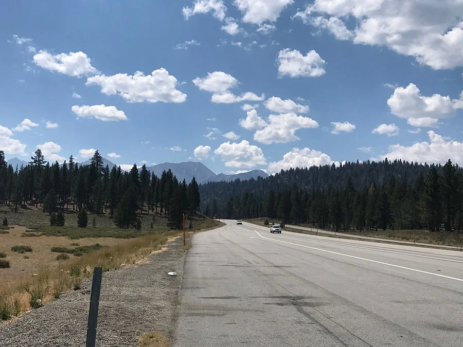 Highway 395 near Yosemite National Park. What a glorious day it was! 