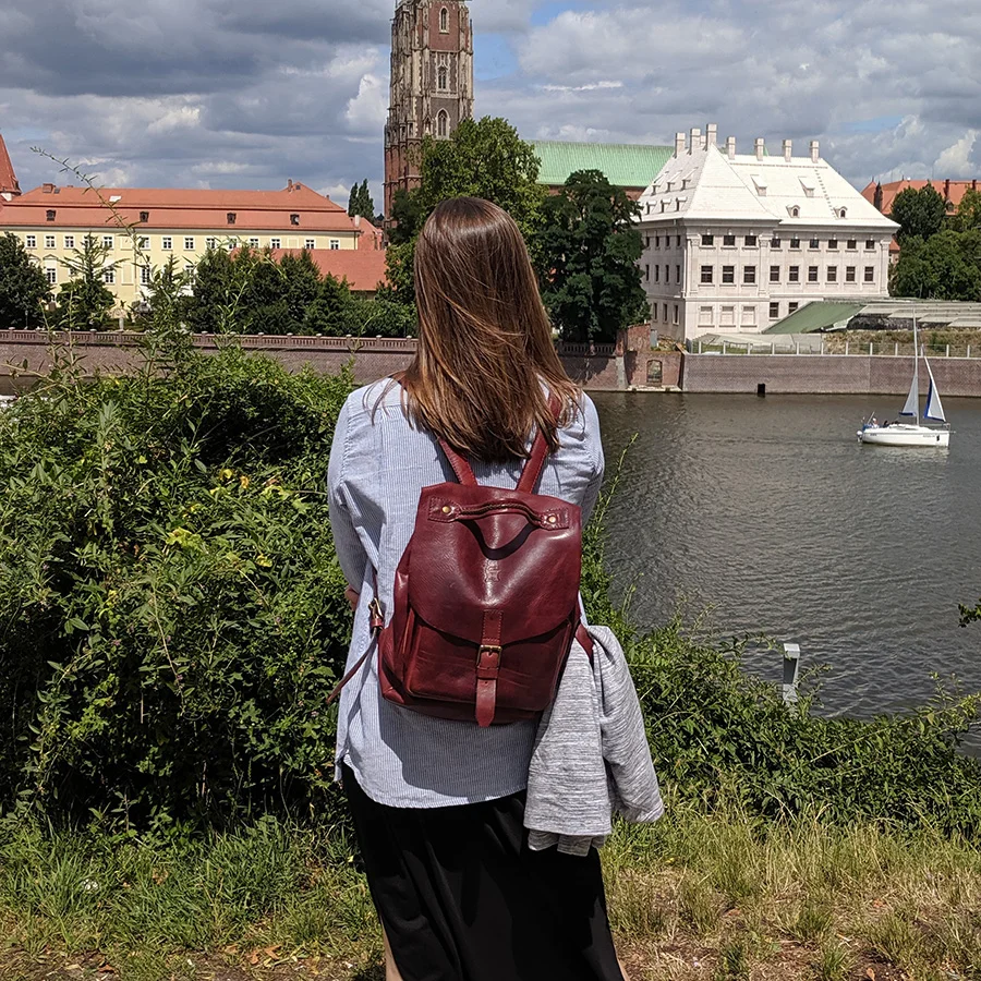Allyson backpack in Cognac. Poland 2019