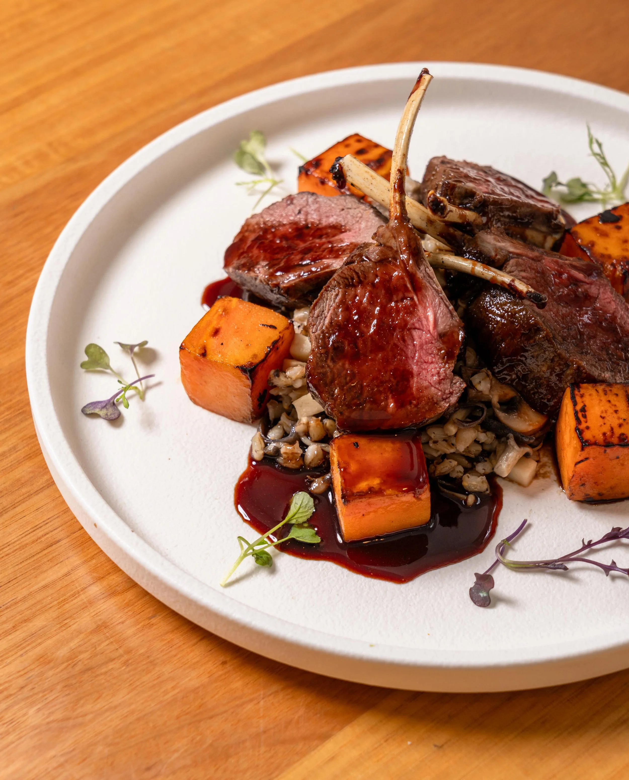 New menu items @treasury1860 

@springridgewildvenison Venison cutlets served with buckwheat, thyme, truffled wild mushroom medley, sweet potato, rosemary &amp; juniper jus. 😋 

Dinner service: Mon-Sat from 5pm

#venison #adelaide #adelaiderestauran