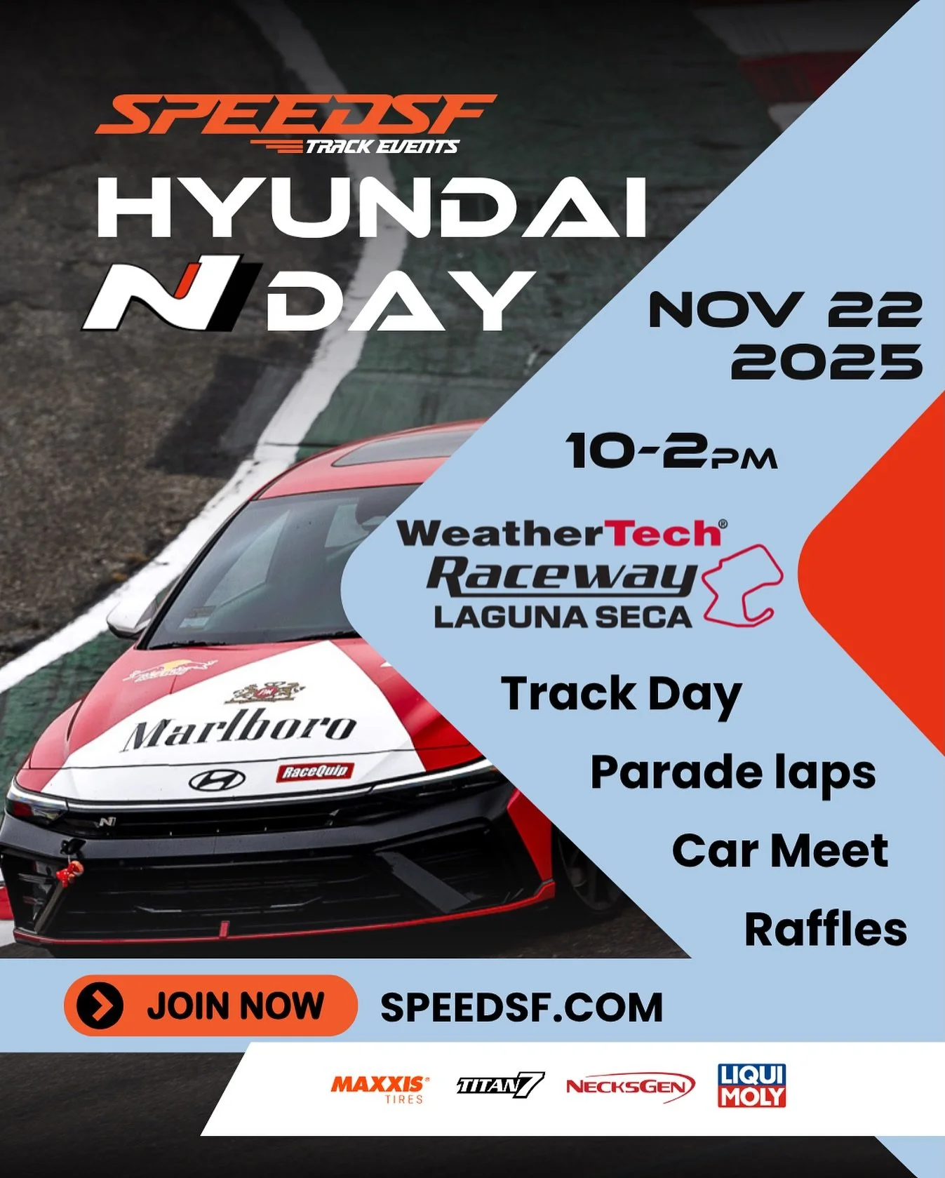 Our first Hyundai N Day is happening November 22 at @weathertechraceway .

Track Day, parade laps, a dedicated N-community car meet, and raffles throughout the day. If you&rsquo;ve been waiting for a Hyundai-focused track experience in NorCal, this i