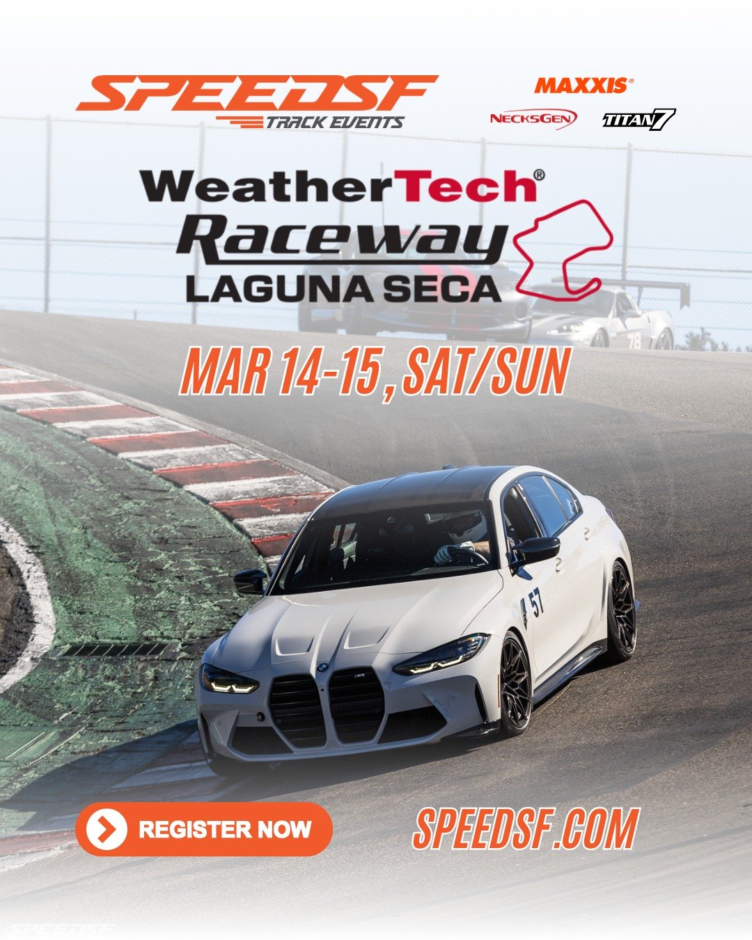 Start the spring season with us at WeatherTech Raceway Laguna Seca.
Laguna days are hard to come by, and this one is almost full. Only a few spots left &mdash; don&rsquo;t wait!
Register now at SpeedSF.com

📍WeatherTech Raceway Laguna Seca
📸: @purp