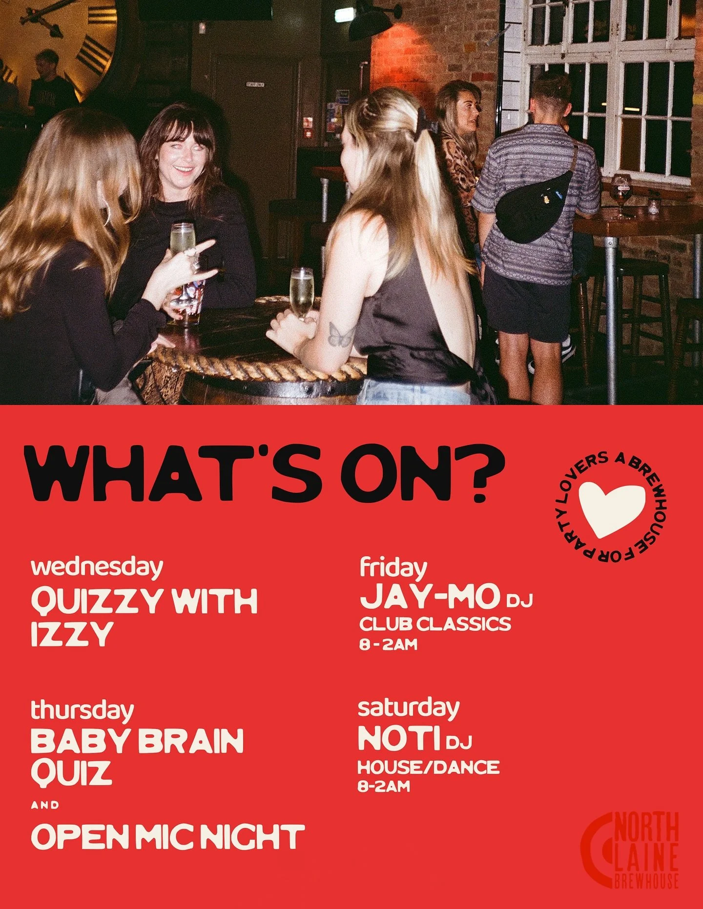 Better late than never&hellip; here&rsquo;s what&rsquo;s on for the rest of the week at Brewhouse! 🍻

Quizzy with Izzy kicks off in couple hours, plenty time still to pull a team together, grab pint and settle in for a shot at tonights big jackpot ?